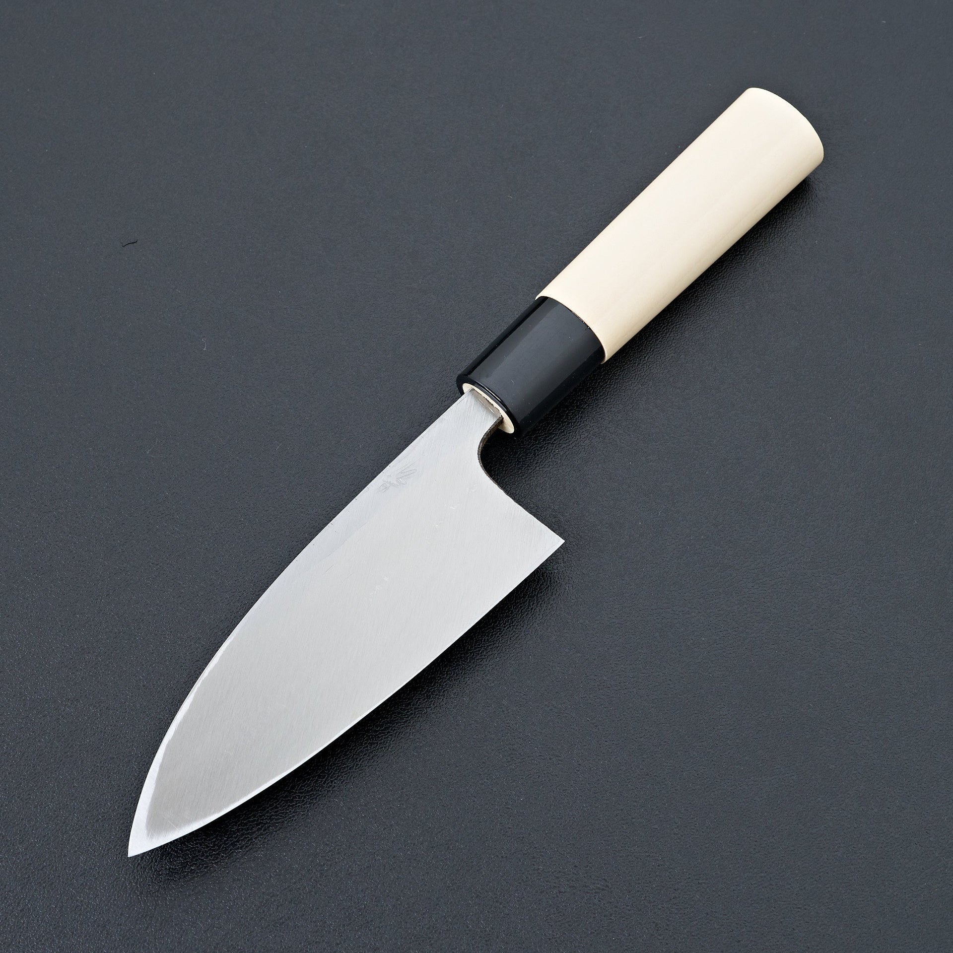 Morihei Yoshitomo Deba 120mm Poplar Handle-Knife-Hitohira-Carbon Knife Co