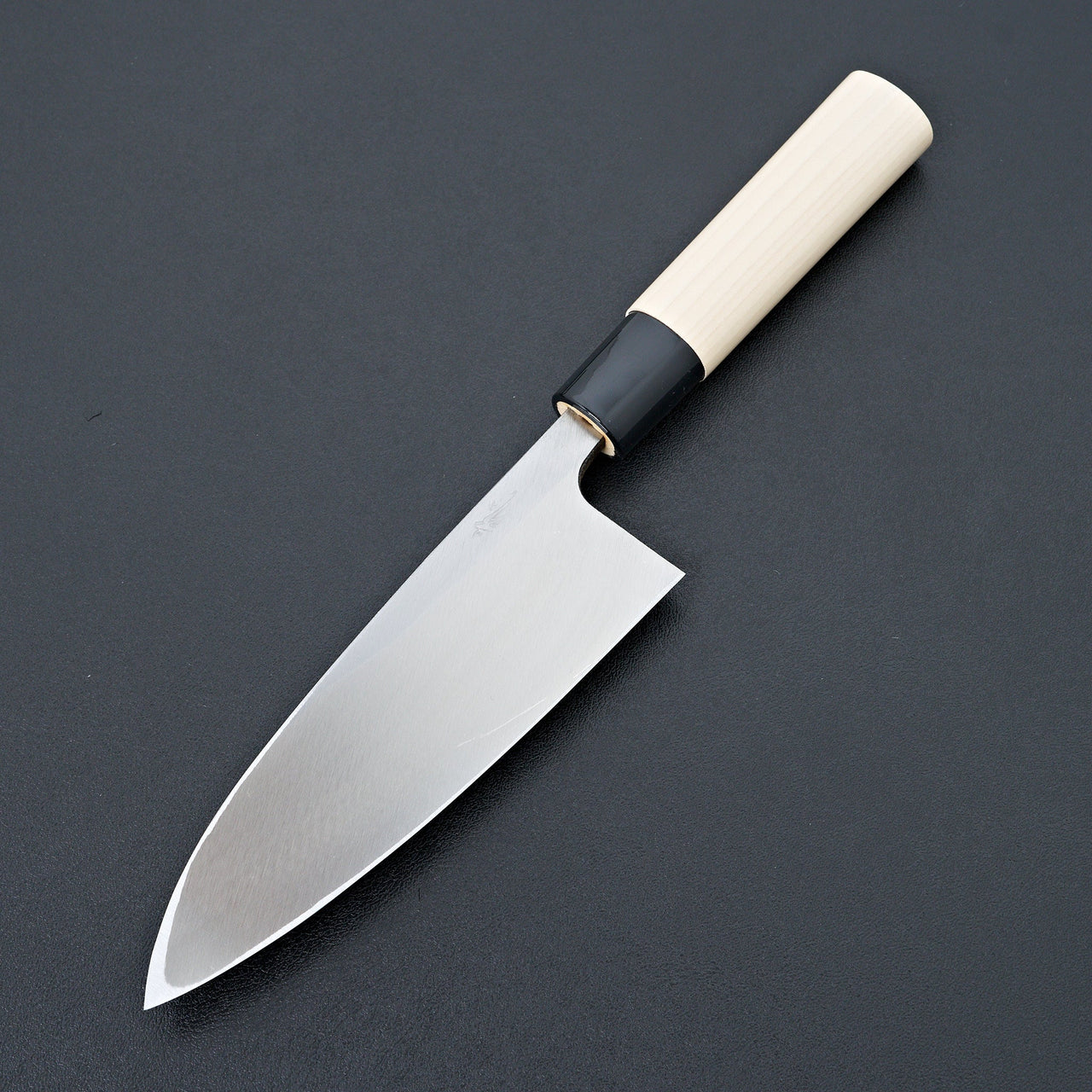 Morihei Yoshitomo Deba 150mm Poplar Handle-Knife-Hitohira-Carbon Knife Co