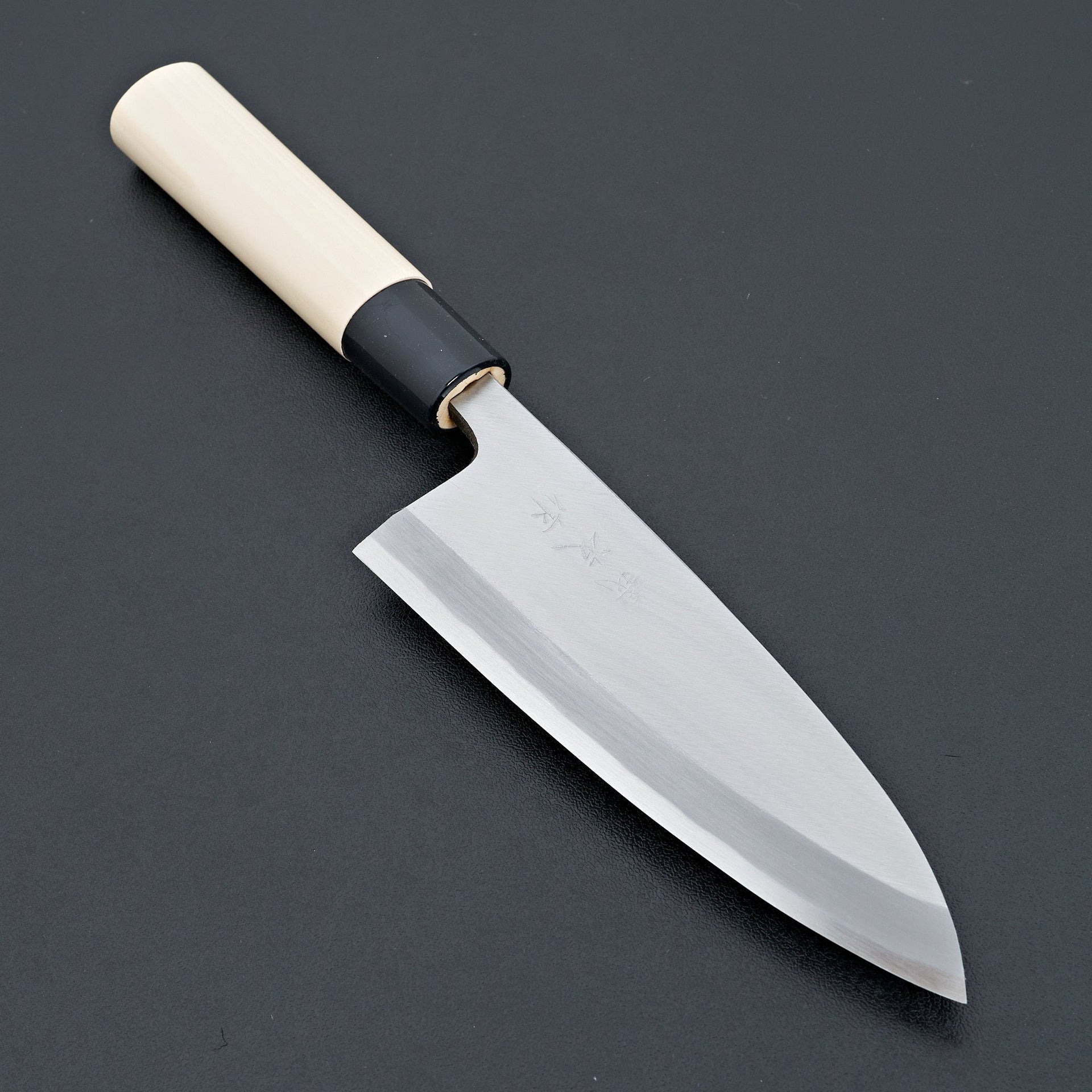 Morihei Yoshitomo Deba 150mm Poplar Handle-Knife-Hitohira-Carbon Knife Co