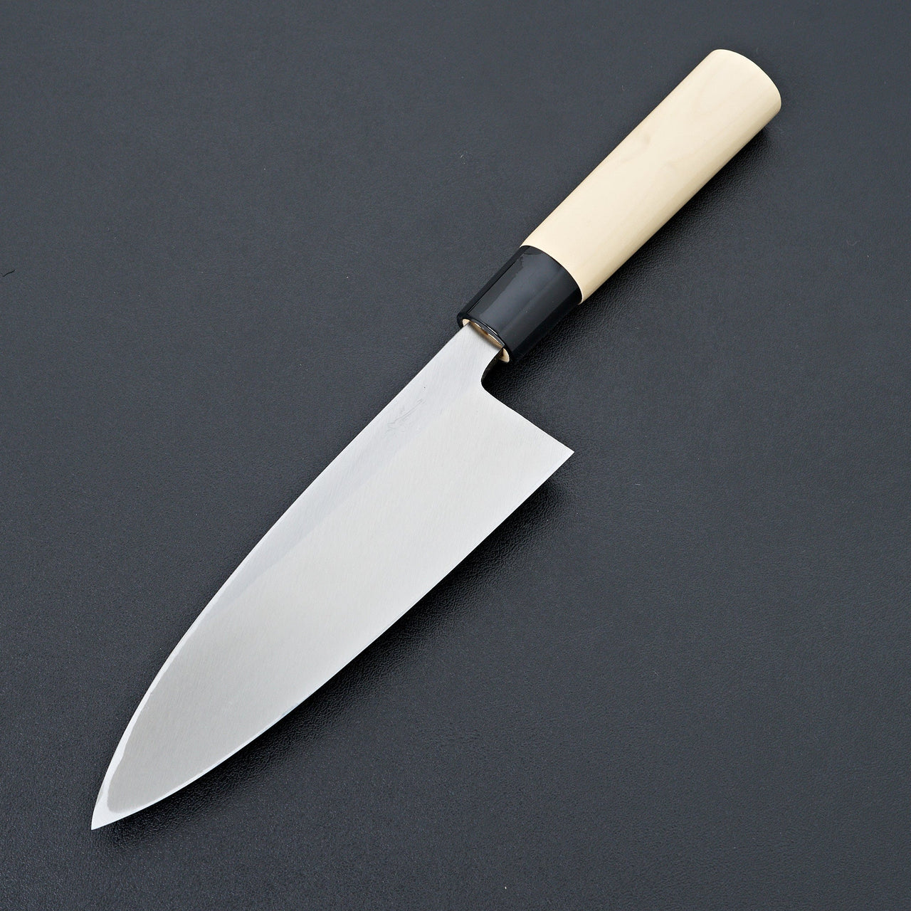 Morihei Yoshitomo Deba 165mm Poplar Handle-Knife-Hitohira-Carbon Knife Co