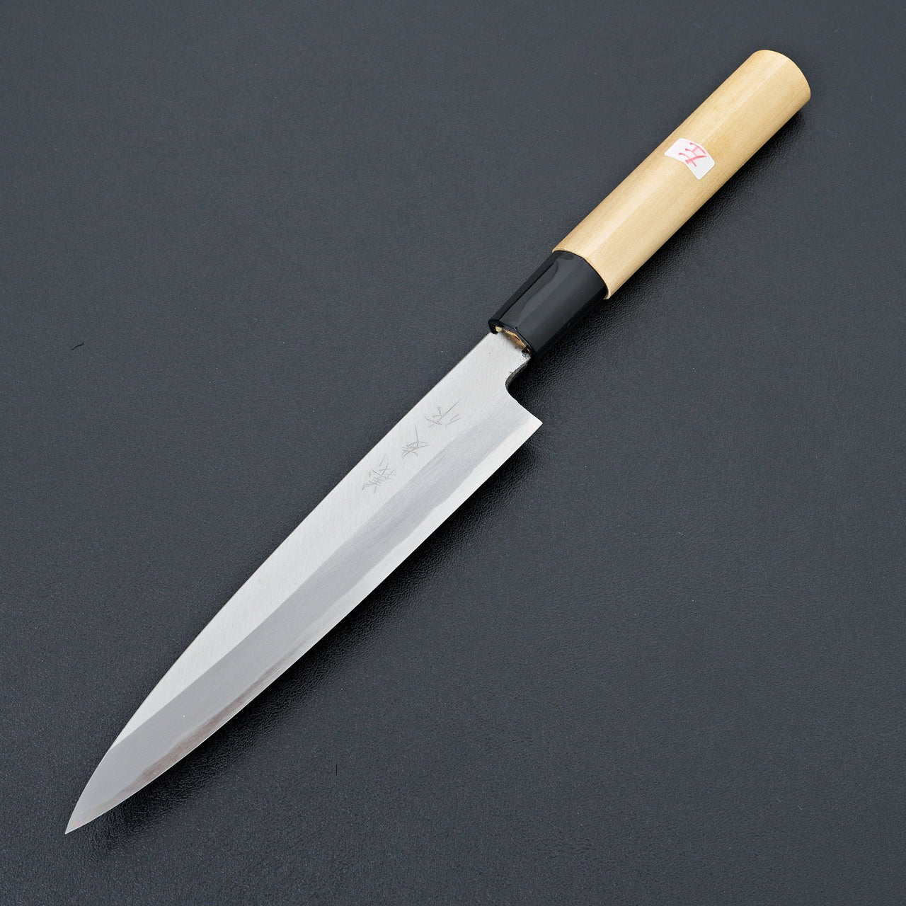 Morihei Yoshitomo Left-Handed Yanagiba 180mm Poplar Handle-Knife-Hitohira-Carbon Knife Co