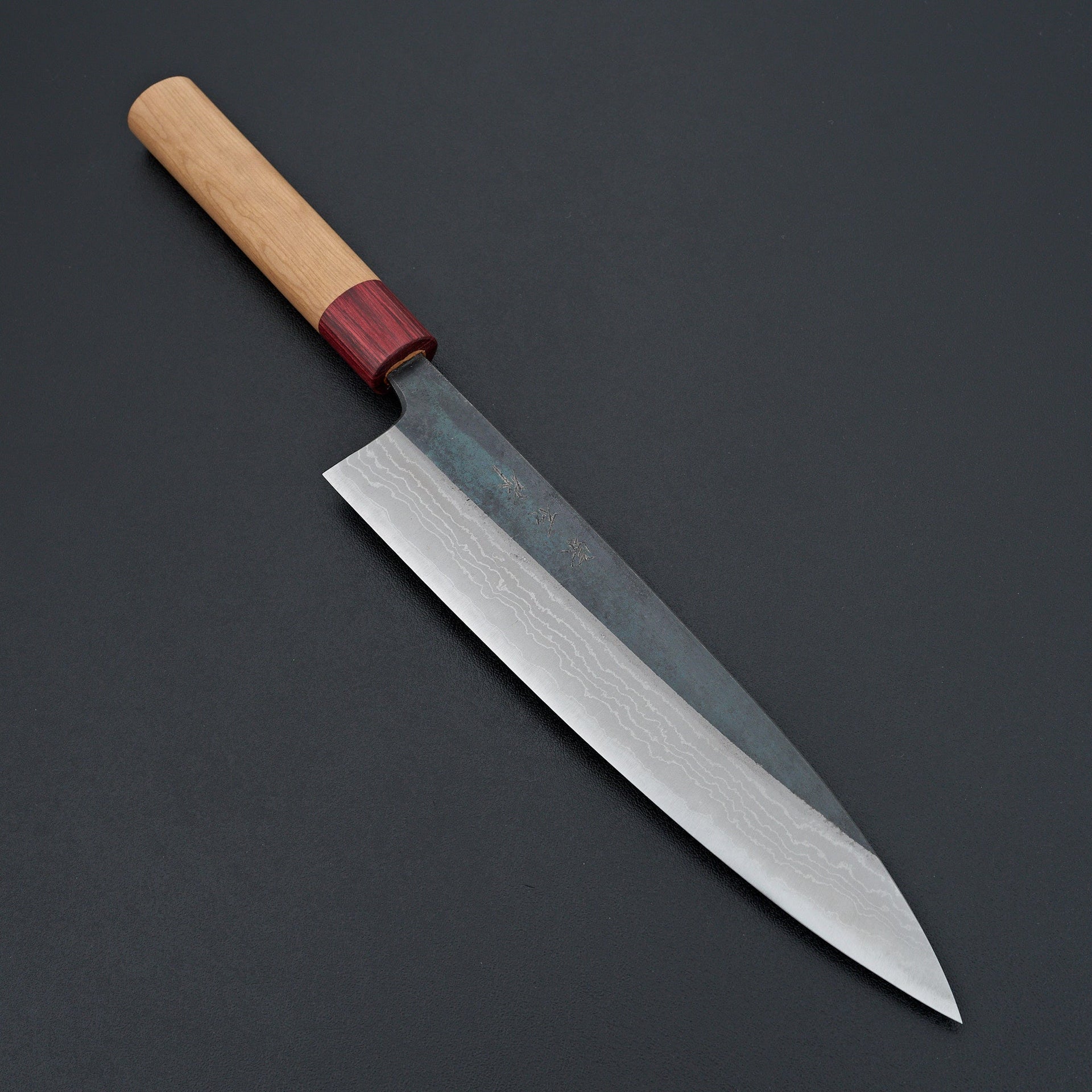 Muneishi Blue #2 Damascus Gyuto 240mm-Knife-Muneishi-Carbon Knife Co