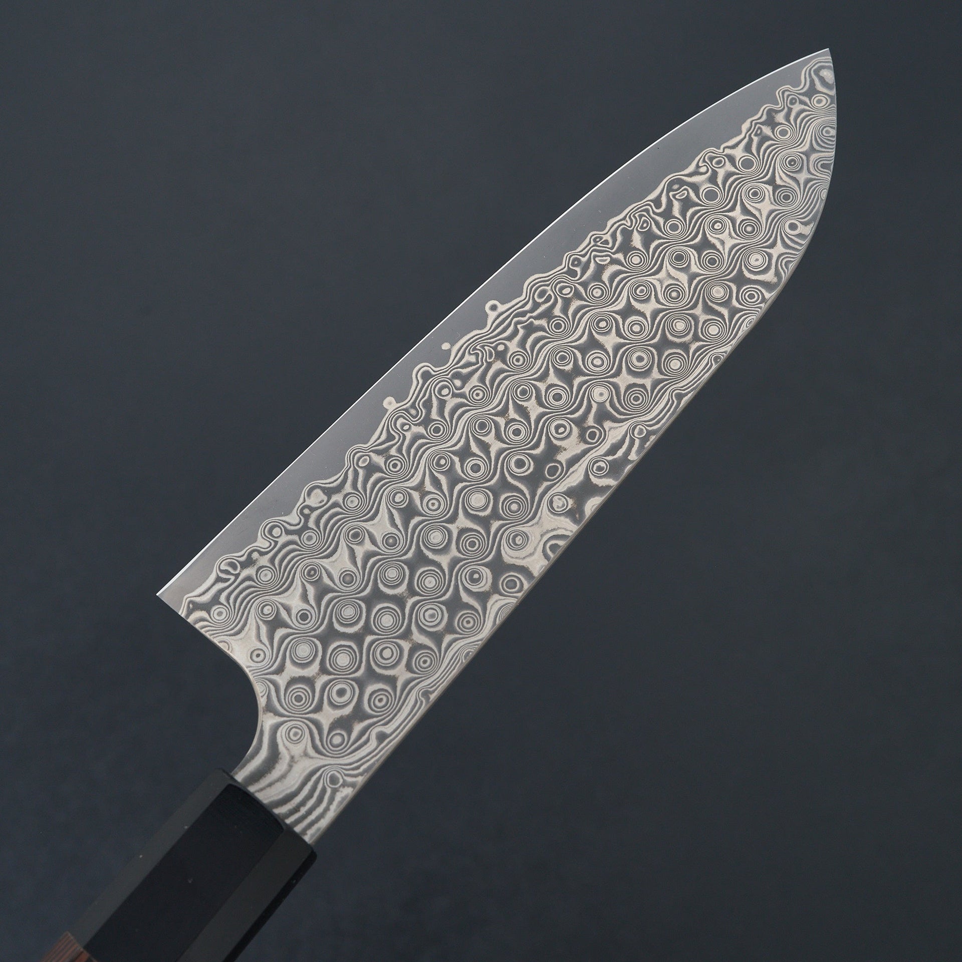 Nigara Hamono Anmon SG2 Damascus Santoku 180mm-Knife-Handk-Carbon Knife Co