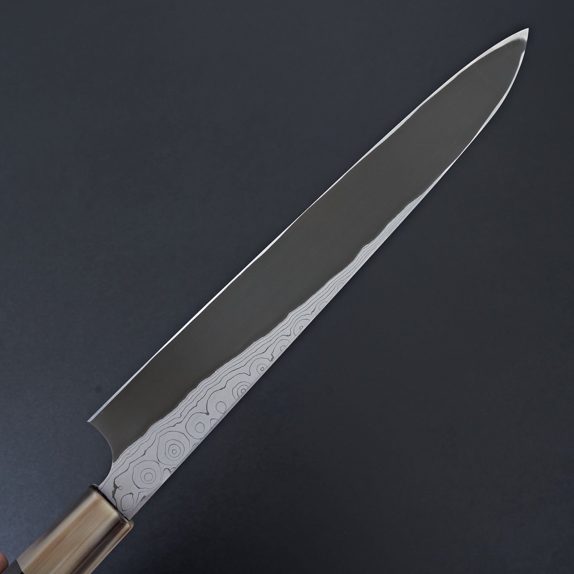 Nigara Hamono Blue 2 Kurozome Damascus Yanagiba 270mm-Knife-Handk-Carbon Knife Co