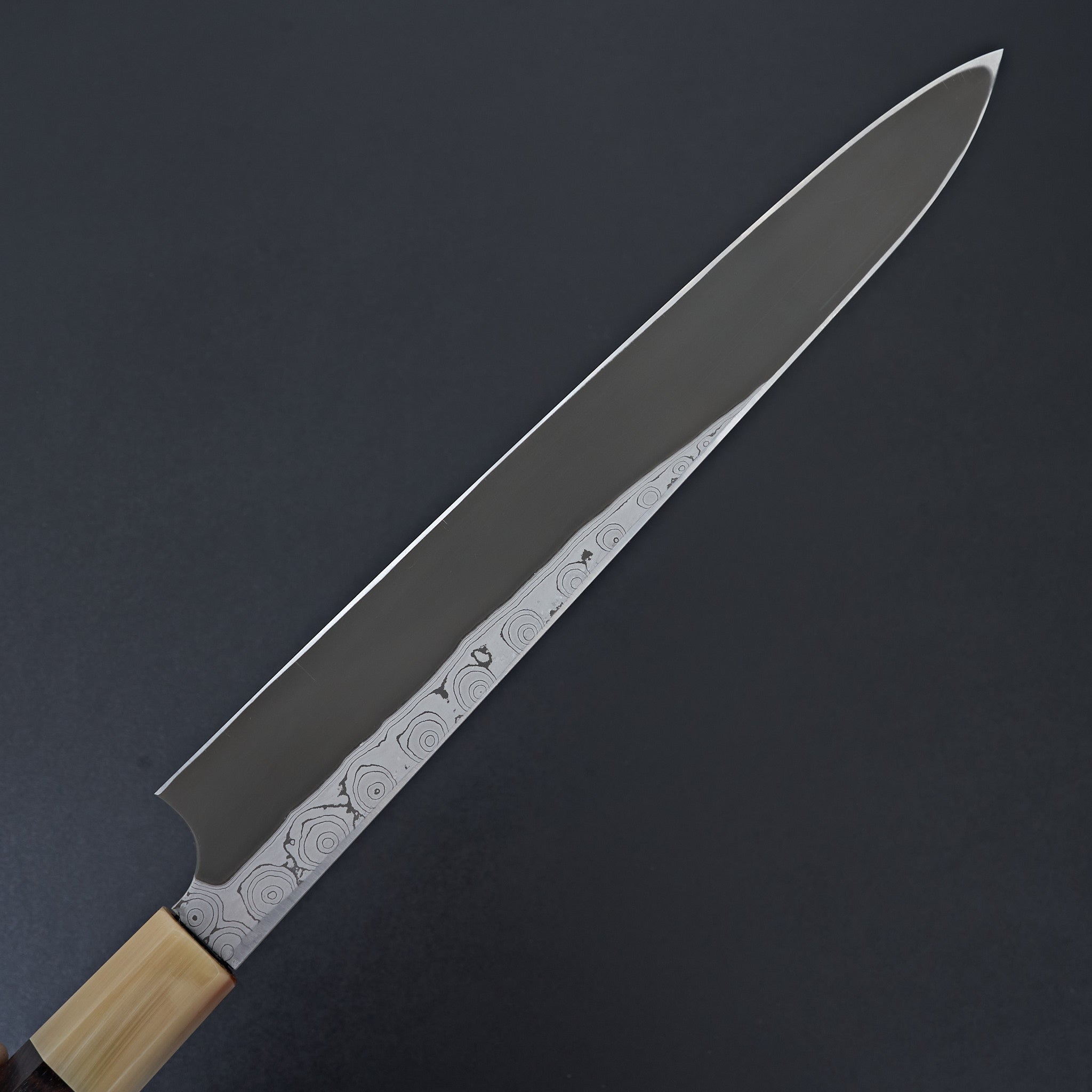 Nigara Hamono Blue 2 Kurozome Damascus Yanagiba 300mm