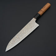 Nigara Hamono Blue 2 Rainbow Damascus Gyuto 210mm-Knife-Handk-Carbon Knife Co