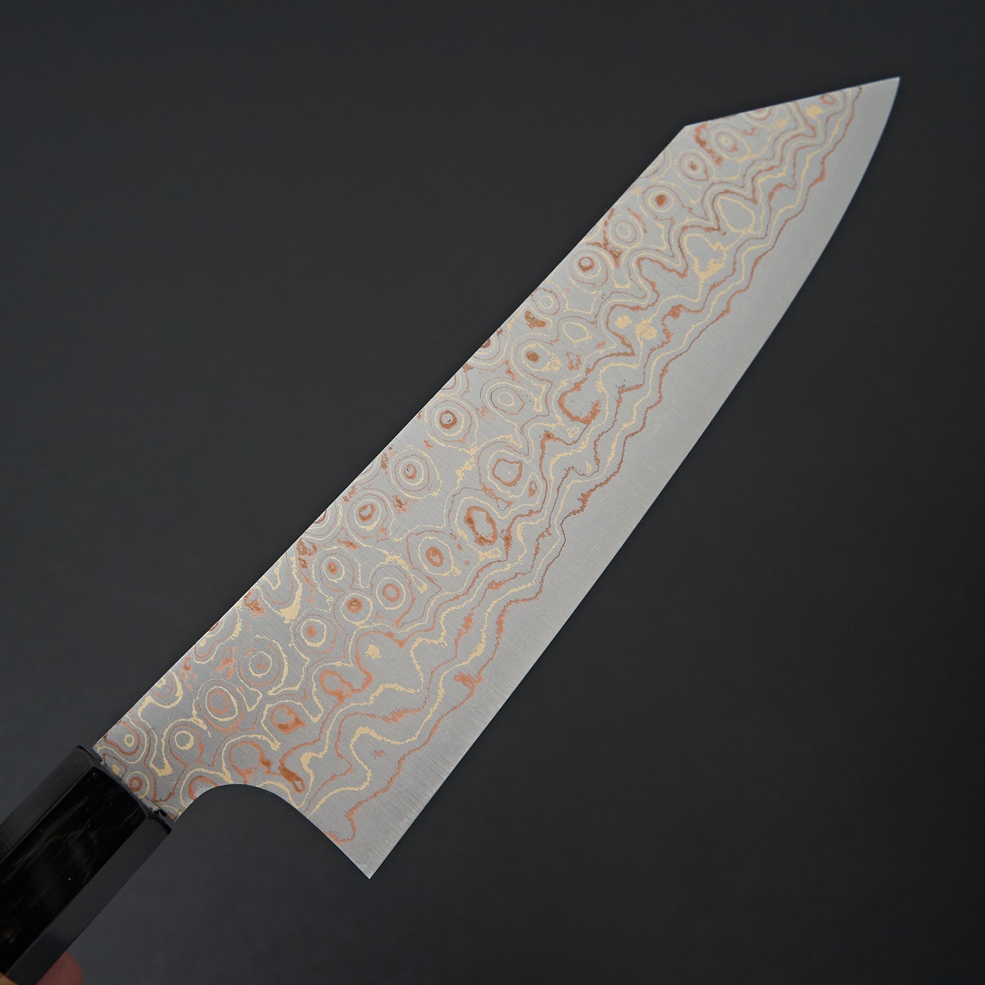 Nigara Hamono Blue 2 Rainbow Damascus Kiritsuke Gyuto 210mm-Knife-Handk-Carbon Knife Co
