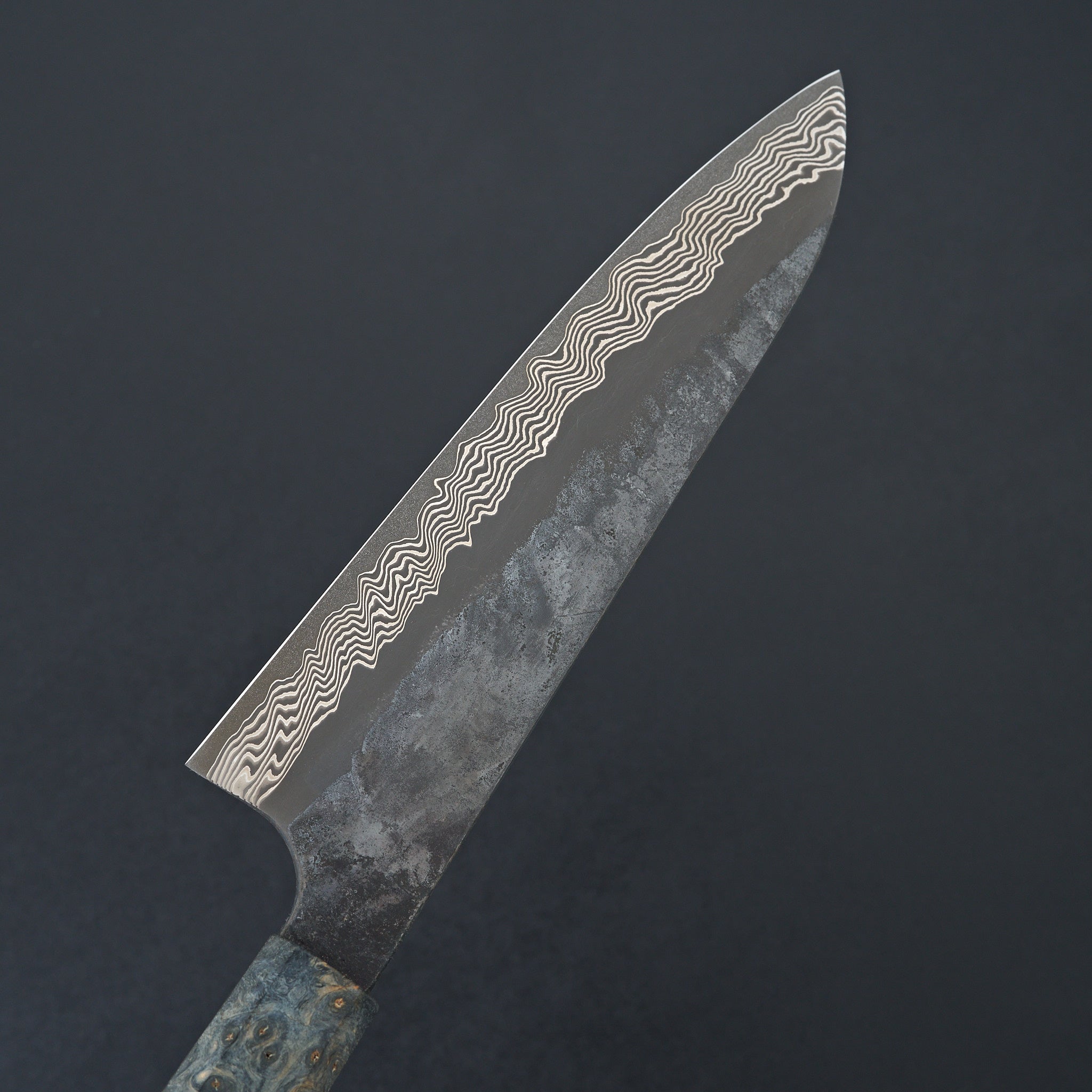 Nigara Hamono Ginsan Damascus Kurozome Gyuto 210mm