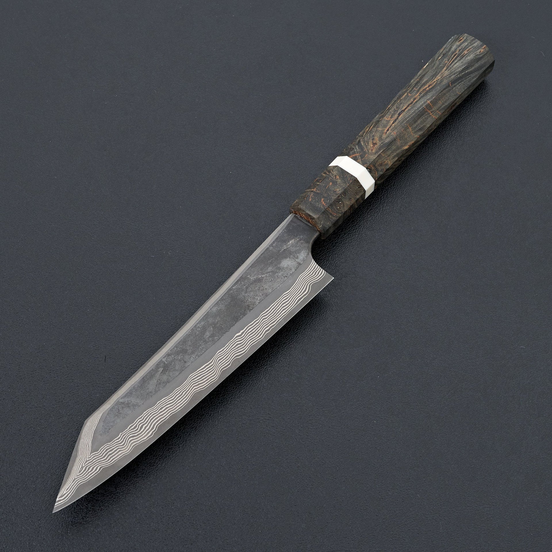 Nigara Hamono Ginsan Damascus Kurozome Kiritsuke Petty 150mm-Knife-Hayabusa-Carbon Knife Co