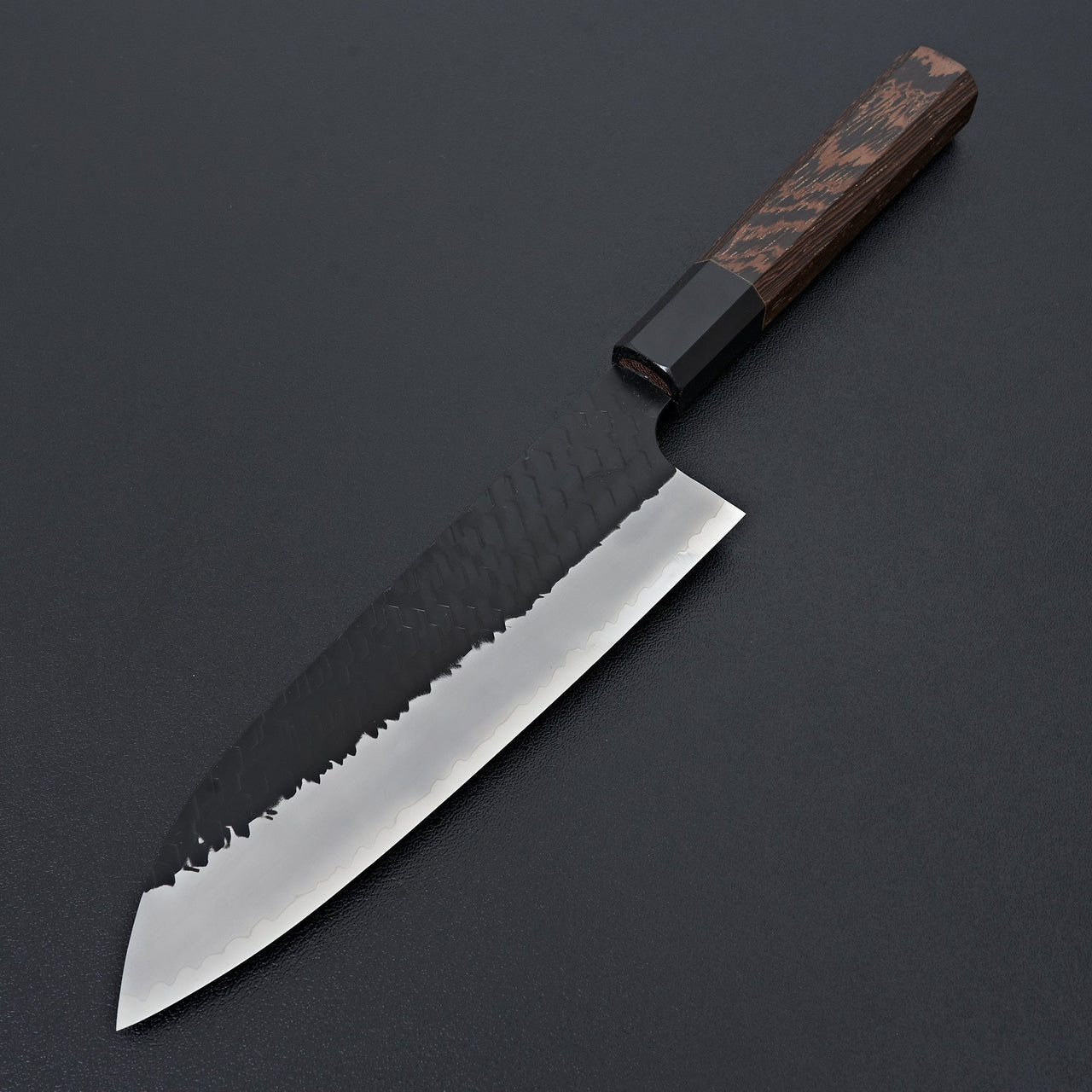 Nigara Hamono SG2 Kurouchi Tsuchime Santoku 180mm-Knife-Handk-Carbon Knife Co