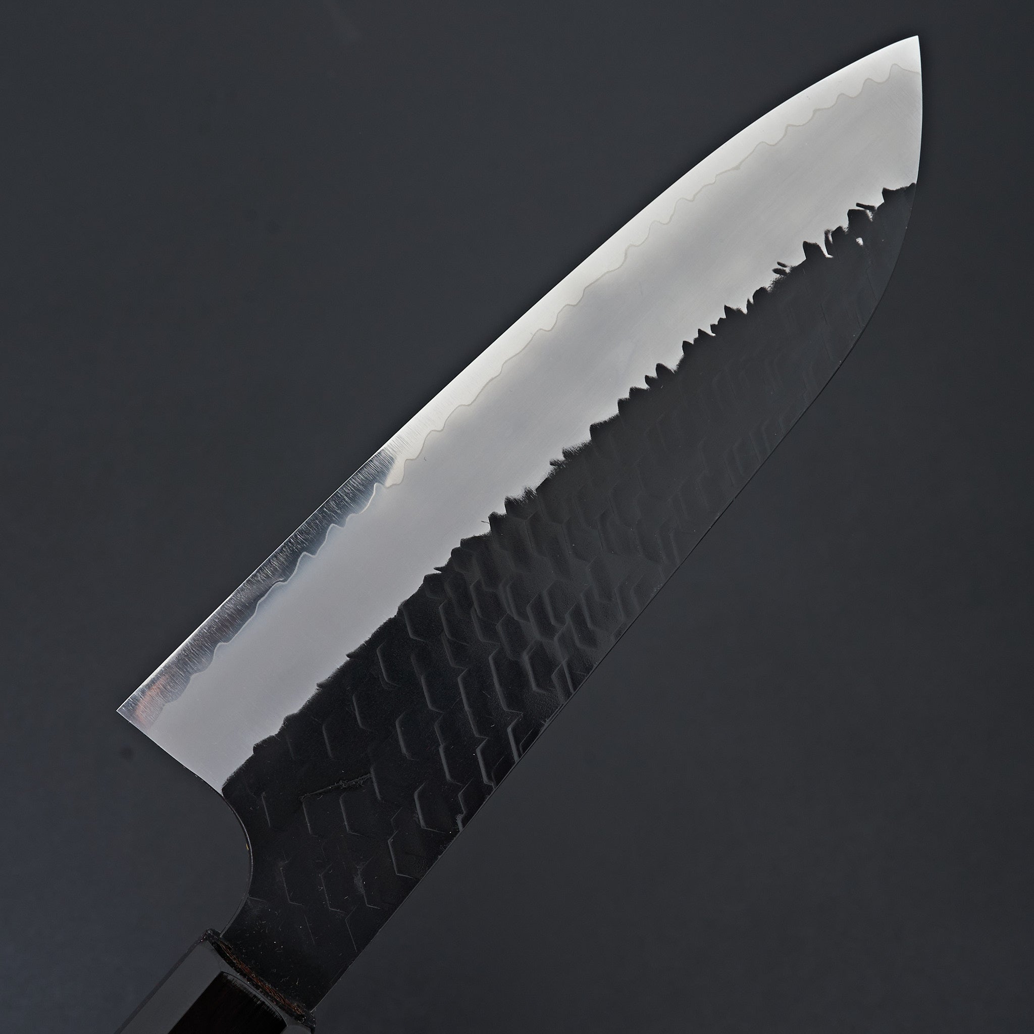 Nigara Hamono SG2 Kurouchi Tsuchime Santoku 180mm