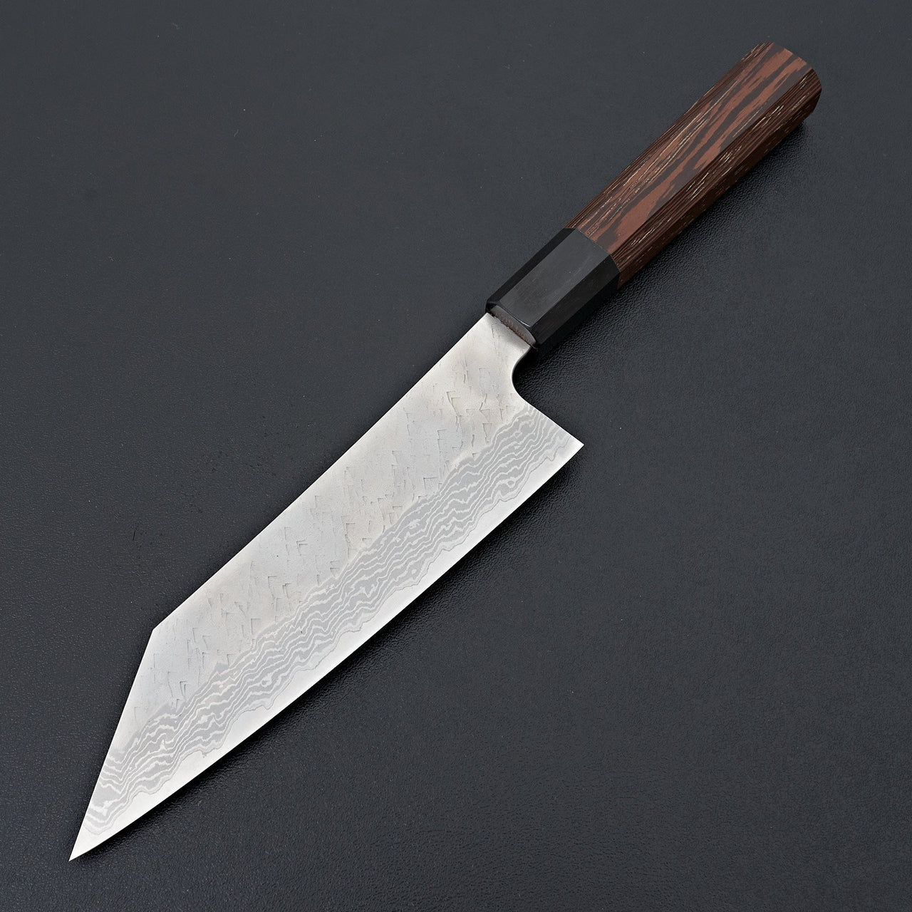 Nigara Hamono VG10 Tsuchime Damascus Bunka 180mm-Knife-Handk-Carbon Knife Co