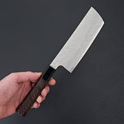 Nigara Hamono VG10 Tsuchime Damascus Nakiri 165mm-Knife-Handk-Carbon Knife Co