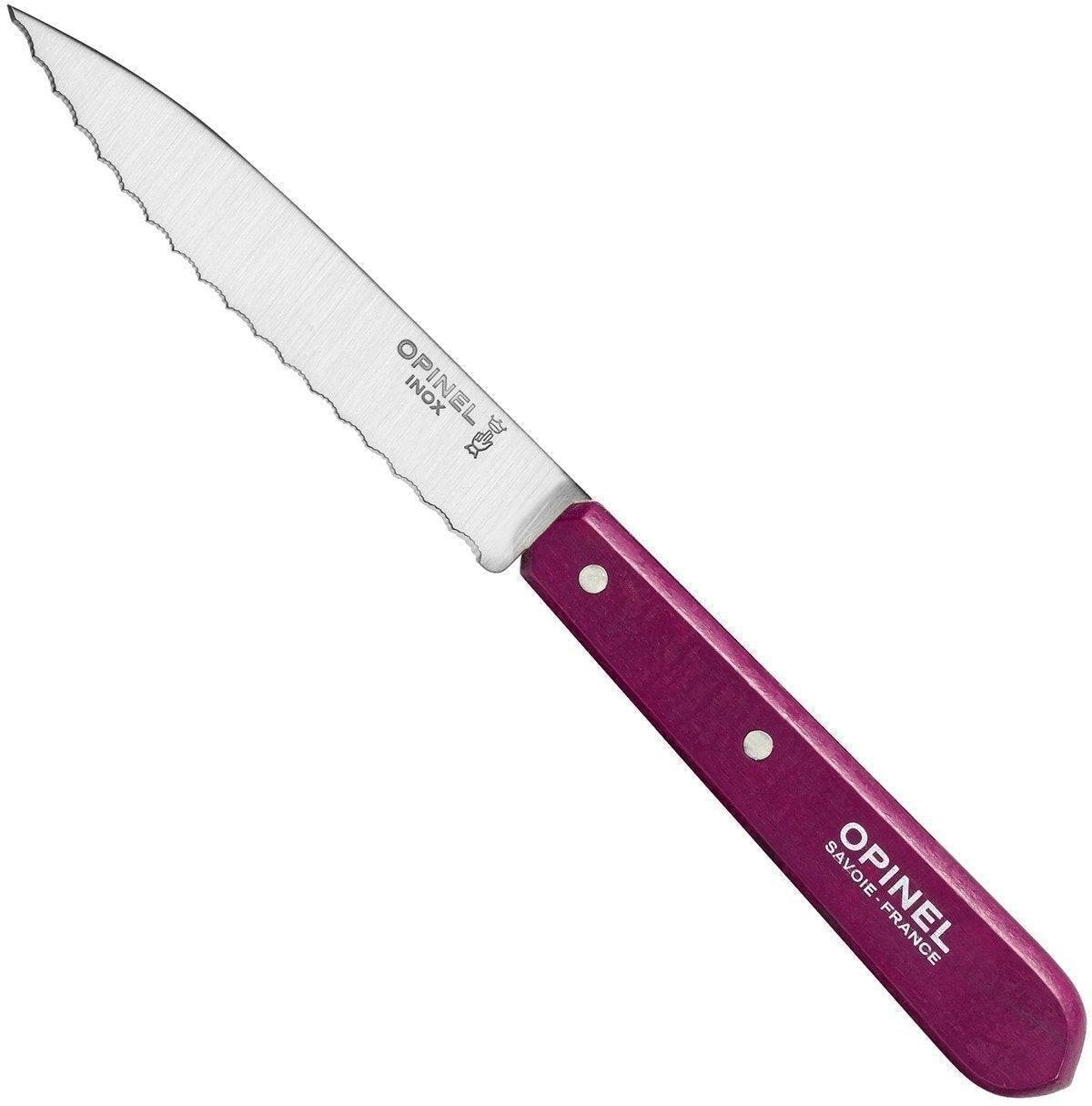 Opinel Serrated Paring-Knife-Opinel-Plum-Carbon Knife Co