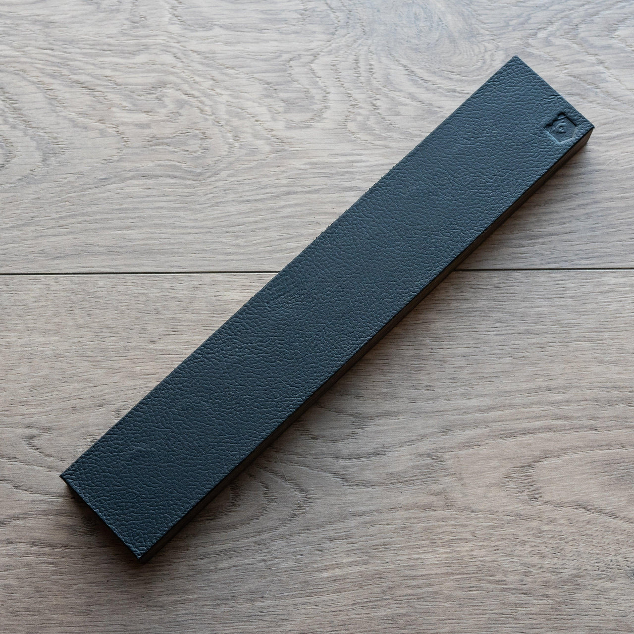 Piotr the Bear Black Leather and Oak Knife Magnet 12"-Knife Accessories-Piotr the Bear-Carbon Knife Co