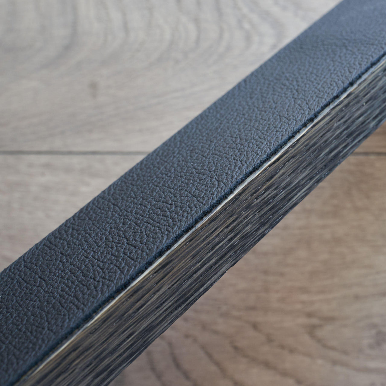 Piotr the Bear Black Leather and Oak Knife Magnet 16"-Knife Accessories-Piotr the Bear-Carbon Knife Co
