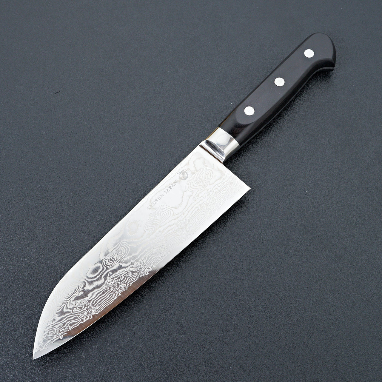 Ryusen Bonten Unryu Santoku 175mm Western Handle-Knife-Ryusen-Carbon Knife Co