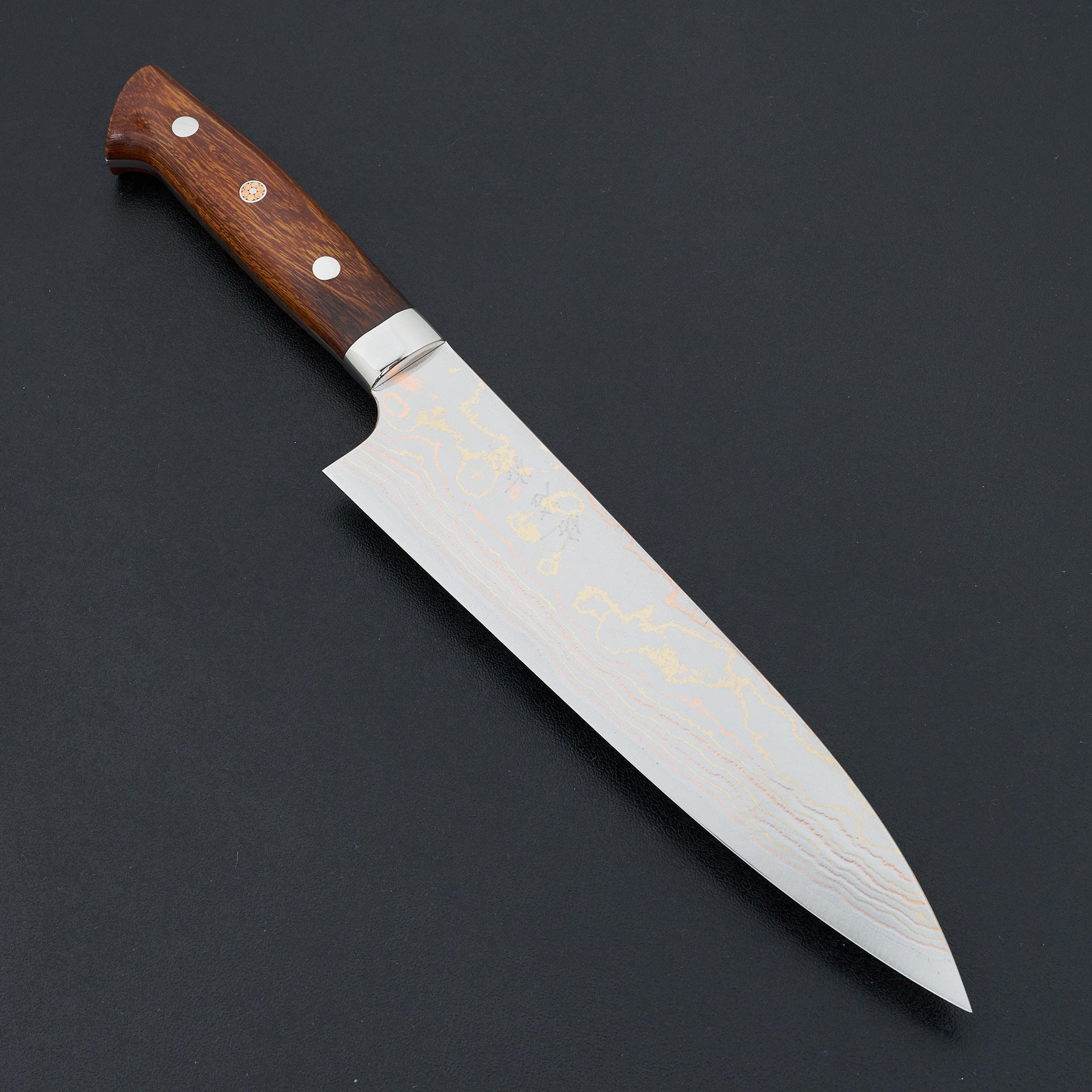 Saji Rainbow Damascus Gyuto 210mm-Knife-Takeshi Saji-Carbon Knife Co