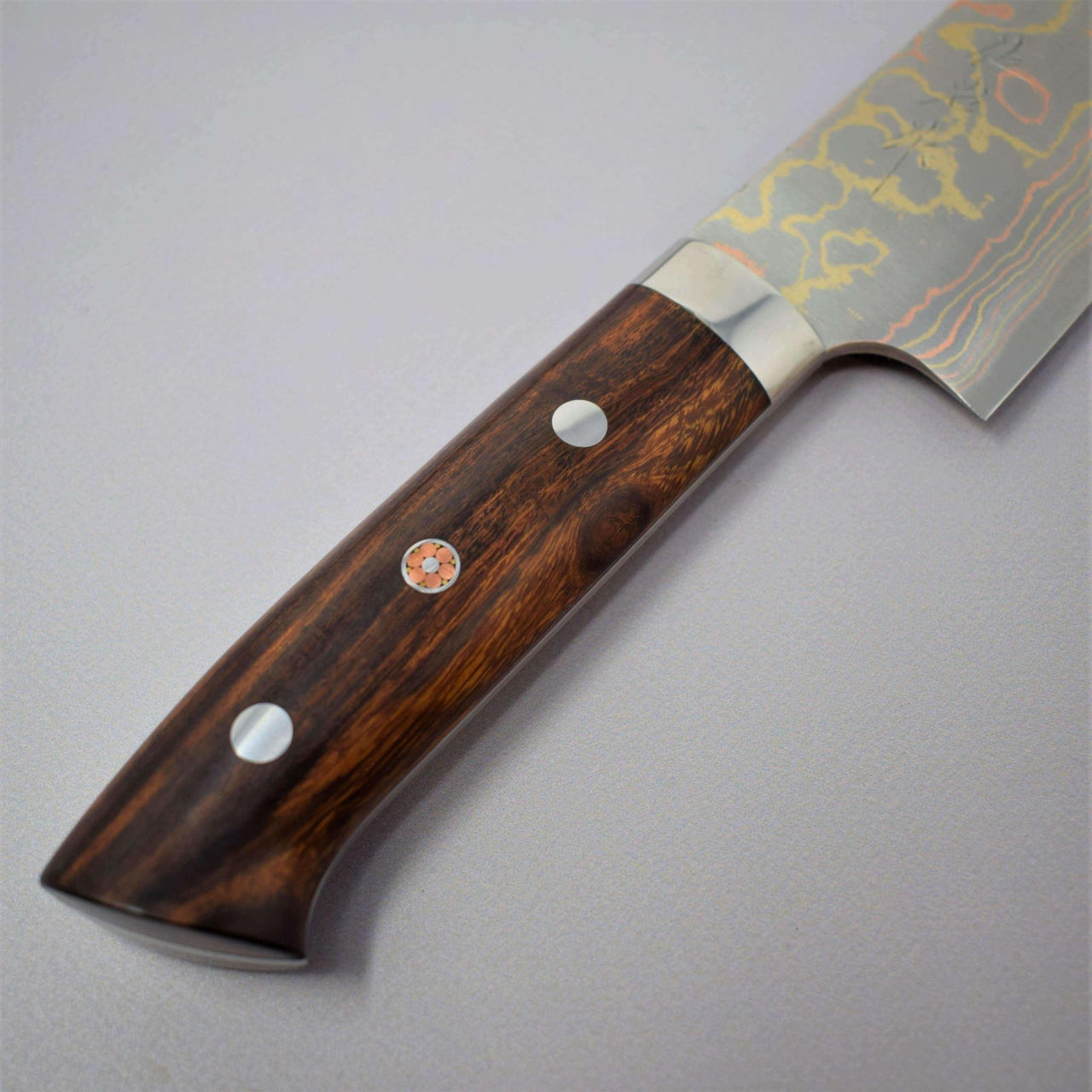 Saji Rainbow Damascus Gyuto 240mm-Knife-Takeshi Saji-Carbon Knife Co
