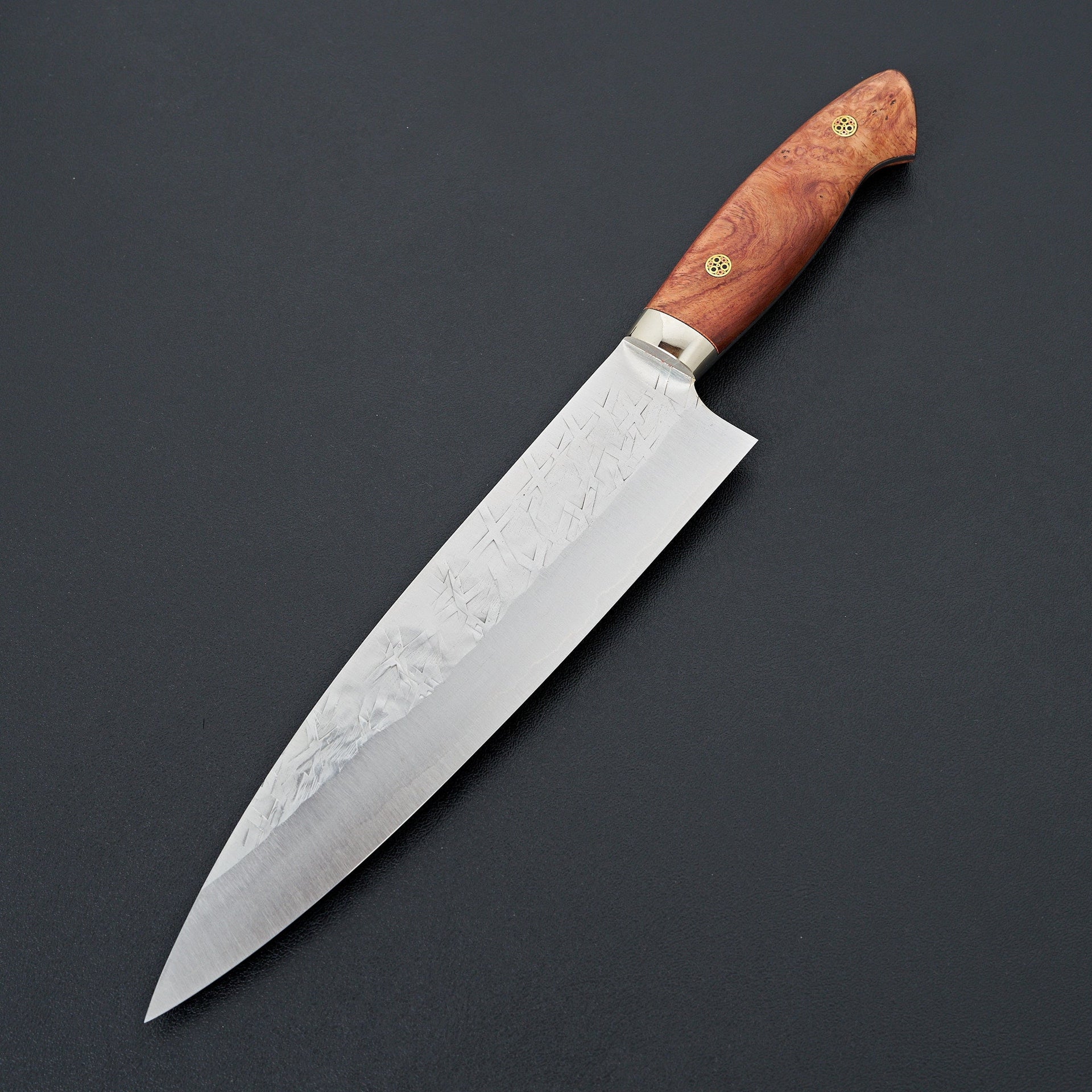 Saji SRS13 Diamond Tsuchime Gyuto 210mm Karin Handle-Knife-Takeshi Saji-Carbon Knife Co