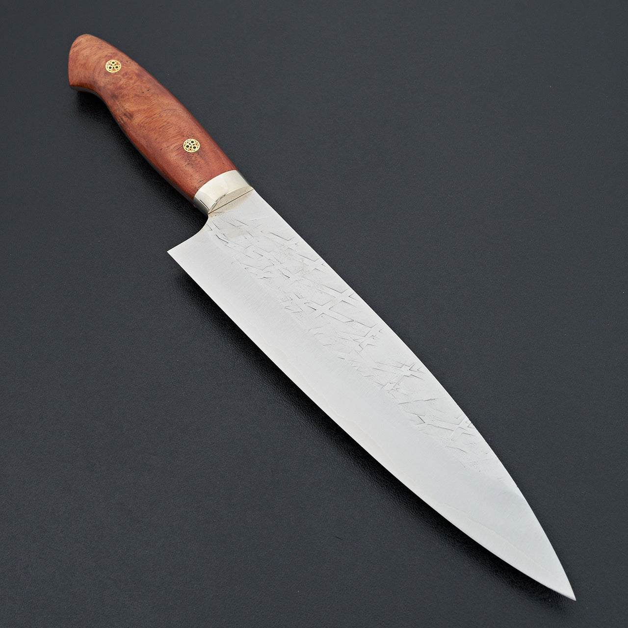 Saji SRS13 Diamond Tsuchime Gyuto 210mm Karin Handle-Knife-Takeshi Saji-Carbon Knife Co