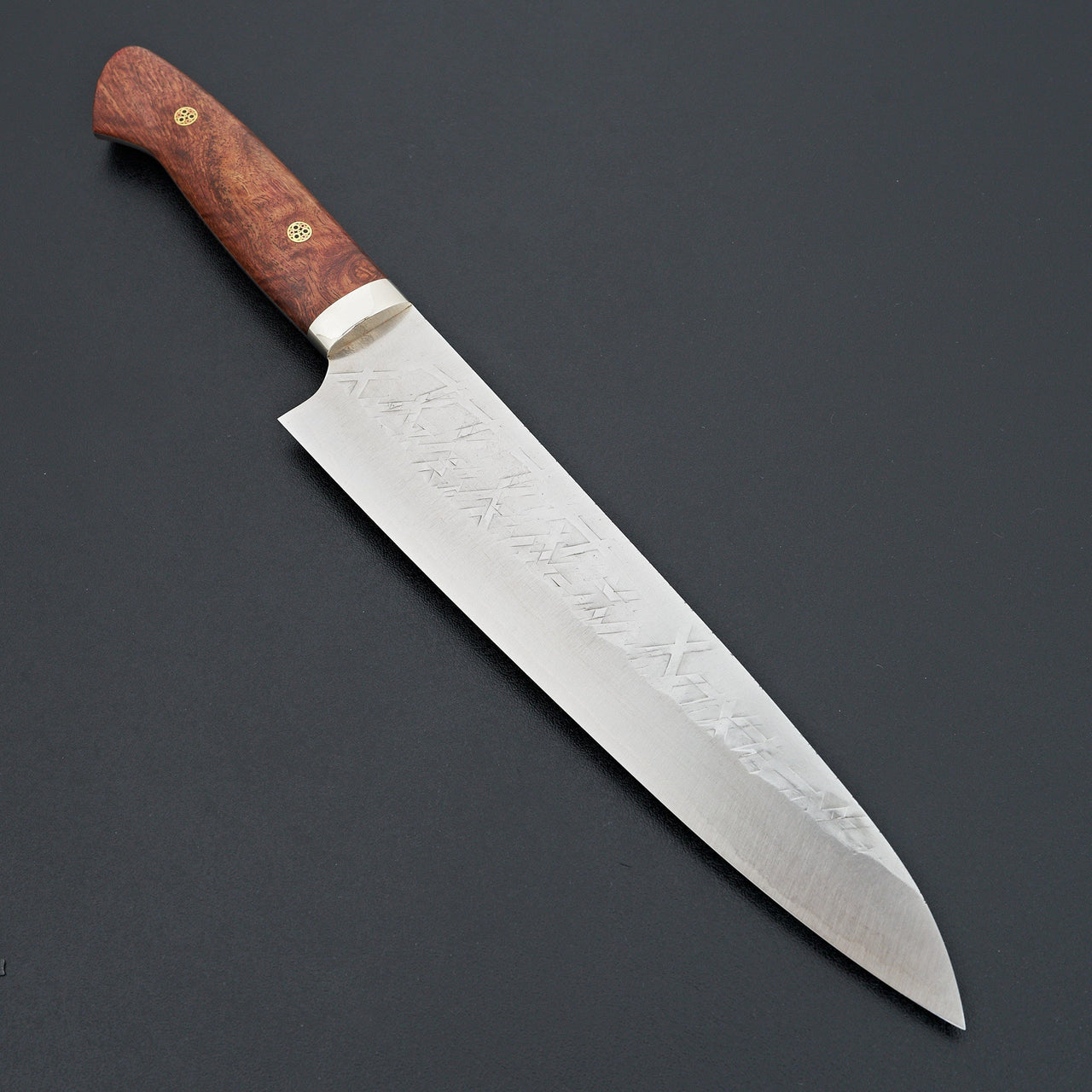 Saji SRS13 Diamond Tsuchime Gyuto 240mm Karin Handle-Knife-Takeshi Saji-Carbon Knife Co