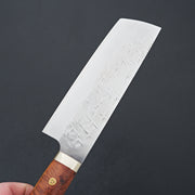 Saji SRS13 Diamond Tsuchime Nakiri 170mm Karin Handle-Knife-Takeshi Saji-Carbon Knife Co