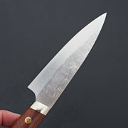 Saji SRS13 Diamond Tsuchime Petty 130 Karin Handle-Knife-Takeshi Saji-Carbon Knife Co