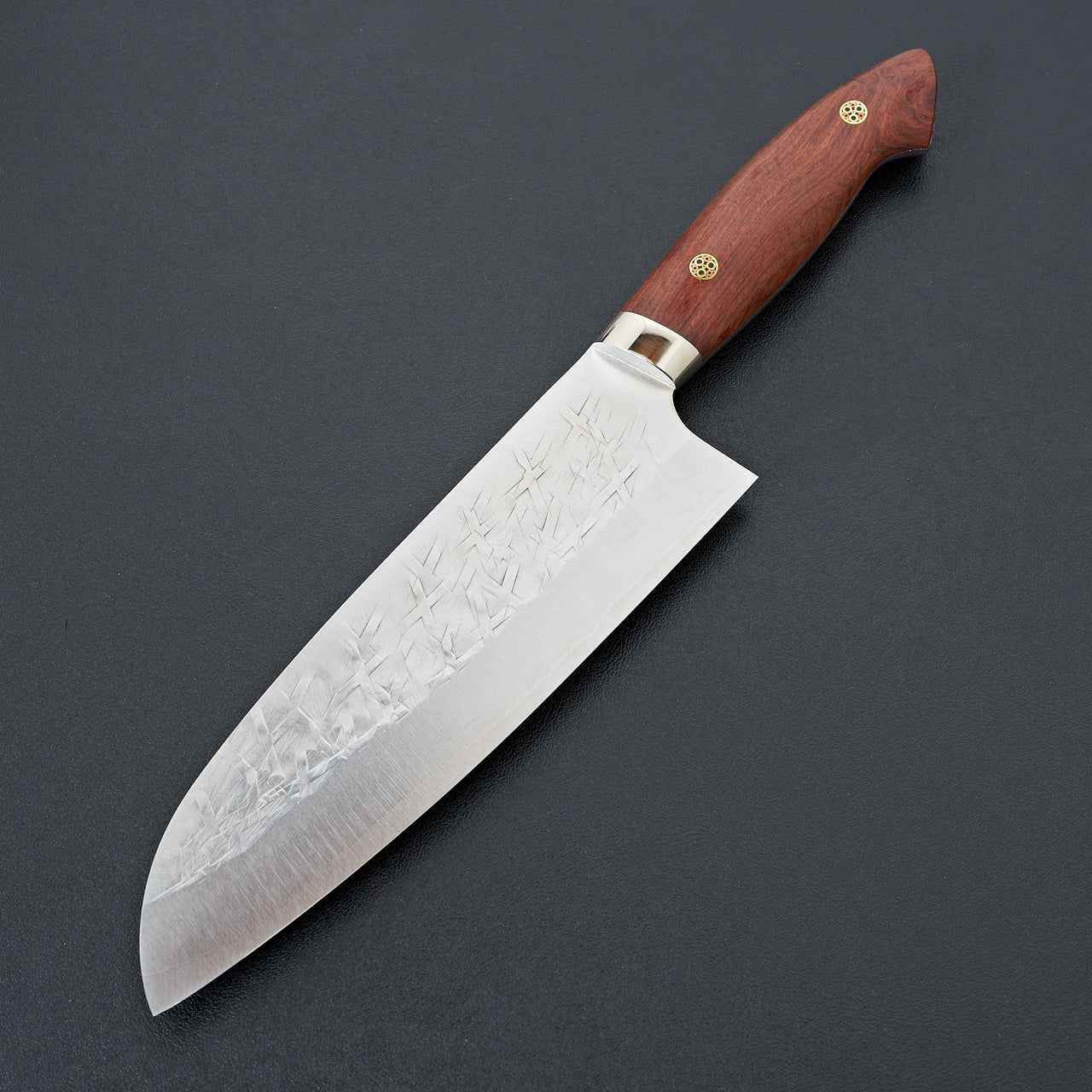 Saji SRS13 Diamond Tsuchime Santoku 180mm Karin Handle-Knife-Takeshi Saji-Carbon Knife Co