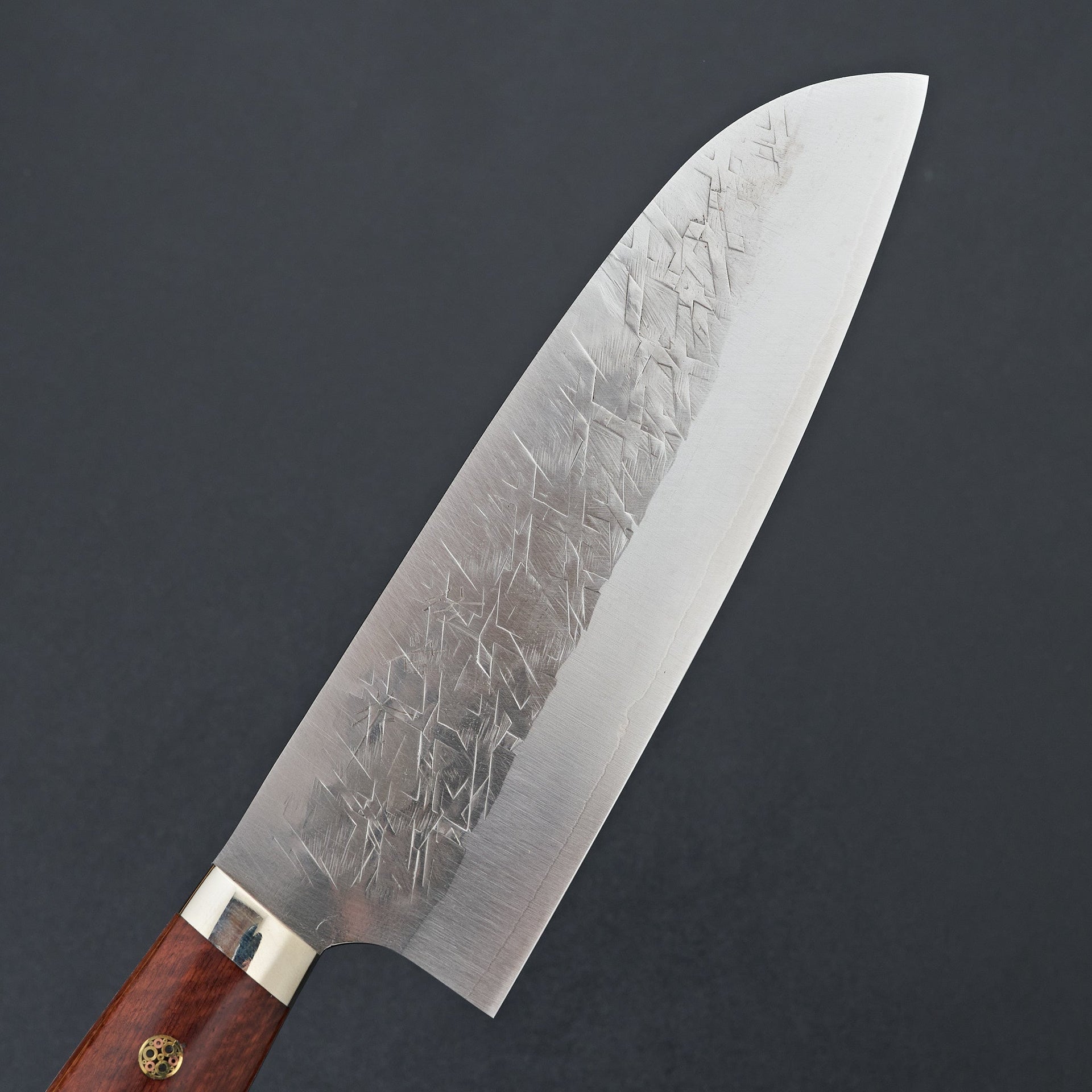 Saji SRS13 Diamond Tsuchime Santoku 180mm Karin Handle-Knife-Takeshi Saji-Carbon Knife Co