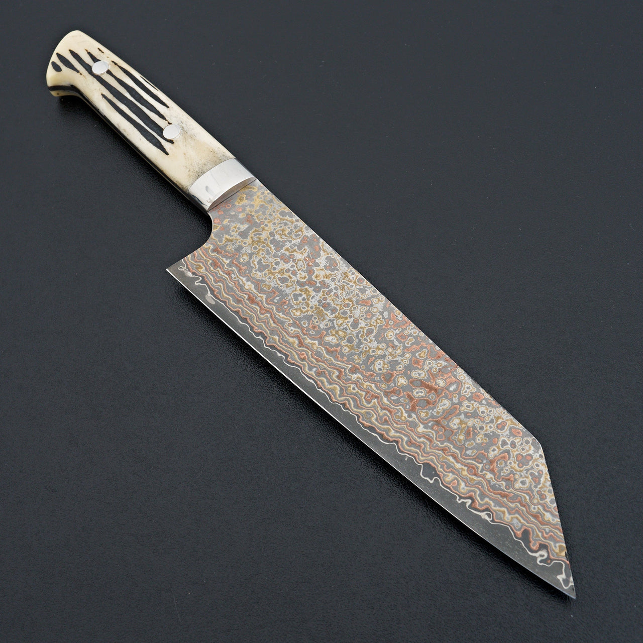 Saji Yushoku Damascus Bunka 180mm-Knife-Nakaya-Carbon Knife Co