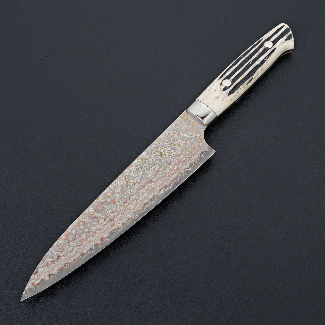 Saji Yushoku Damascus Gyuto 180mm-Knife-Nakaya-Carbon Knife Co