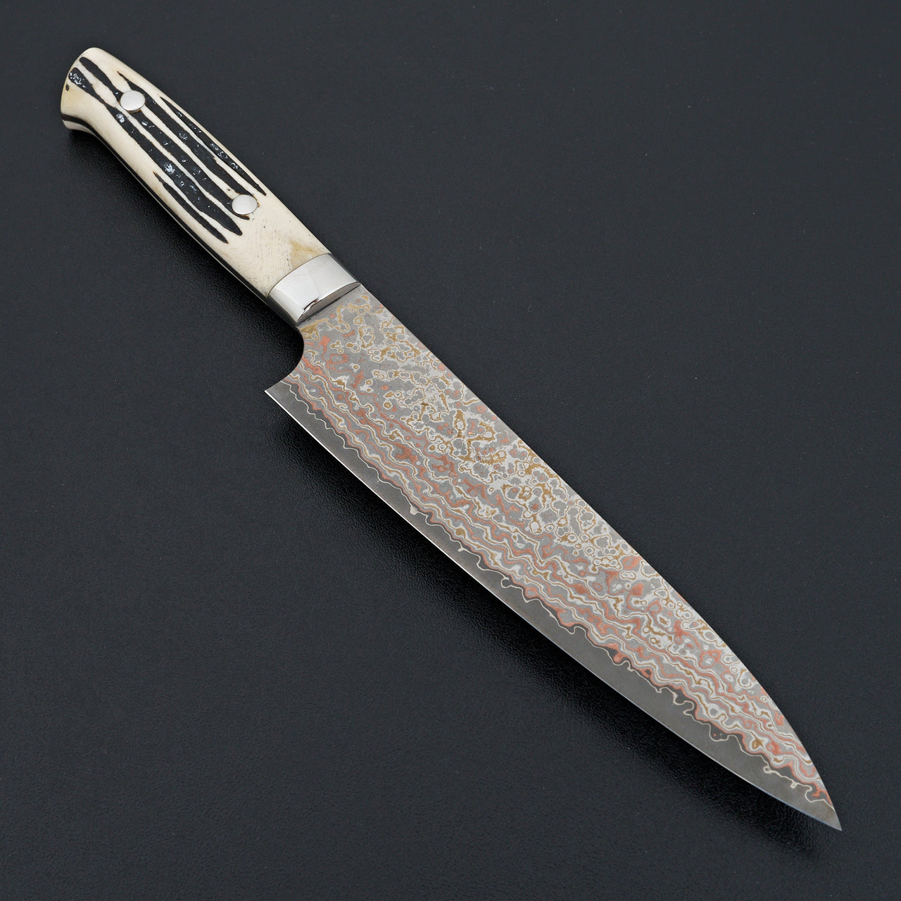 Saji Yushoku Damascus Gyuto 180mm-Knife-Nakaya-Carbon Knife Co