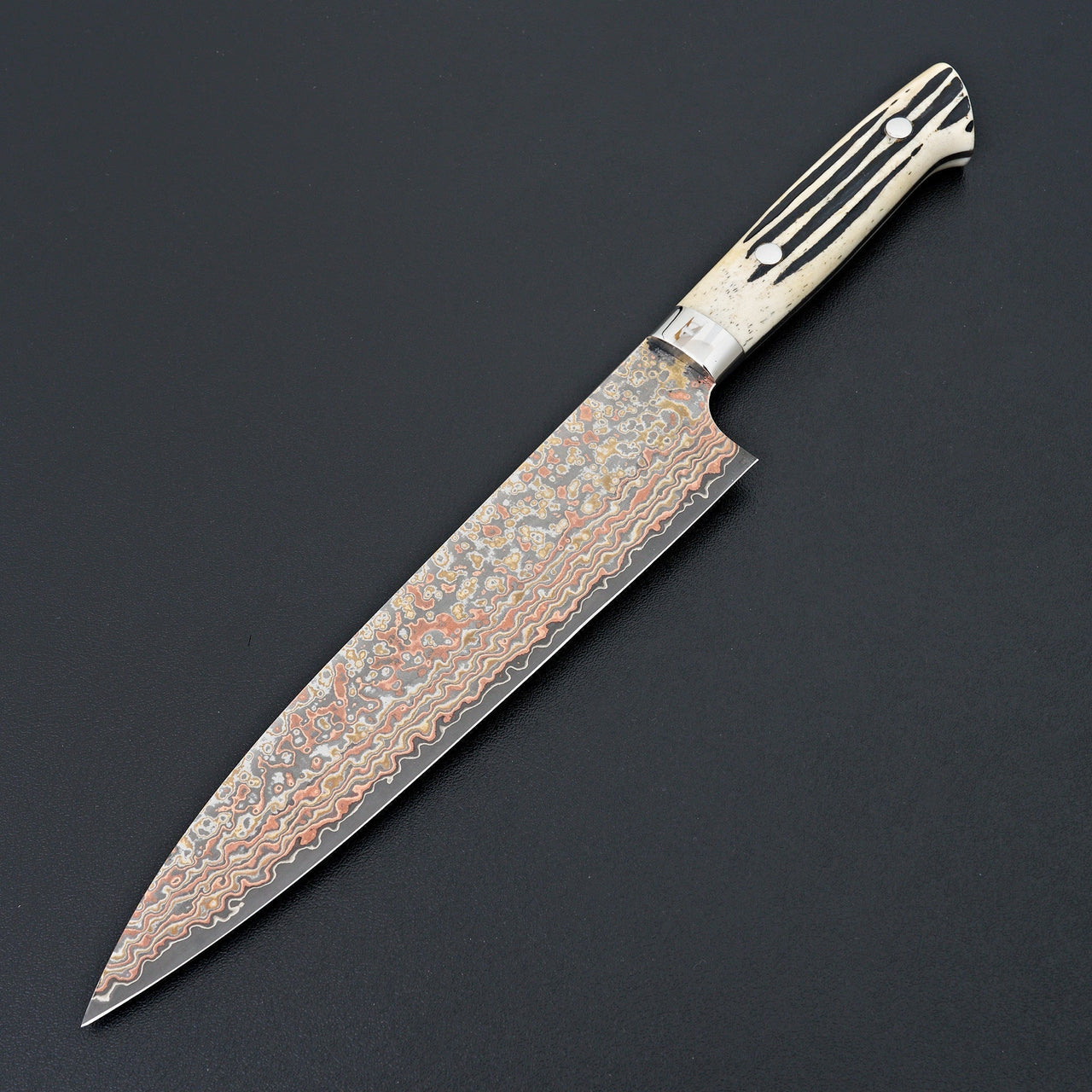 Saji Yushoku Damascus Gyuto 210mm-Knife-Nakaya-Carbon Knife Co