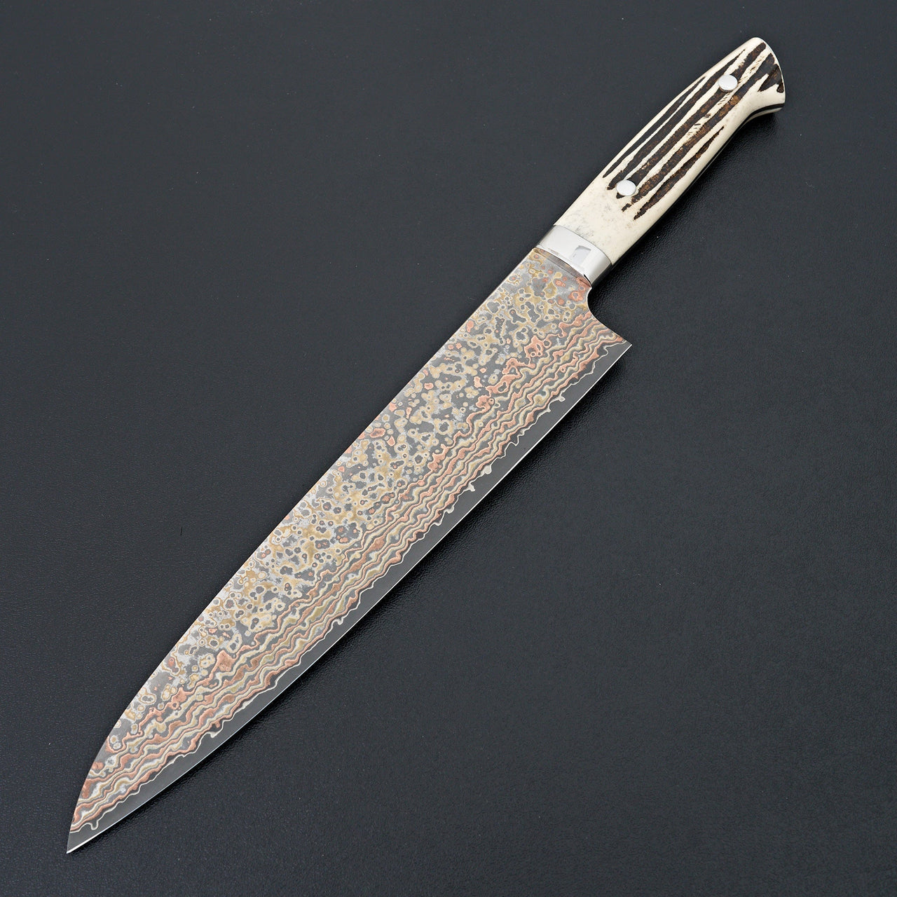 Saji Yushoku Damascus Gyuto 240mm-Knife-Nakaya-Carbon Knife Co
