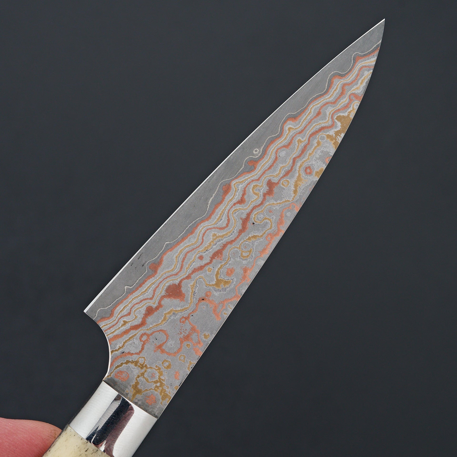 Saji Yushoku Damascus Petty 90mm-Knife-Nakaya-Carbon Knife Co