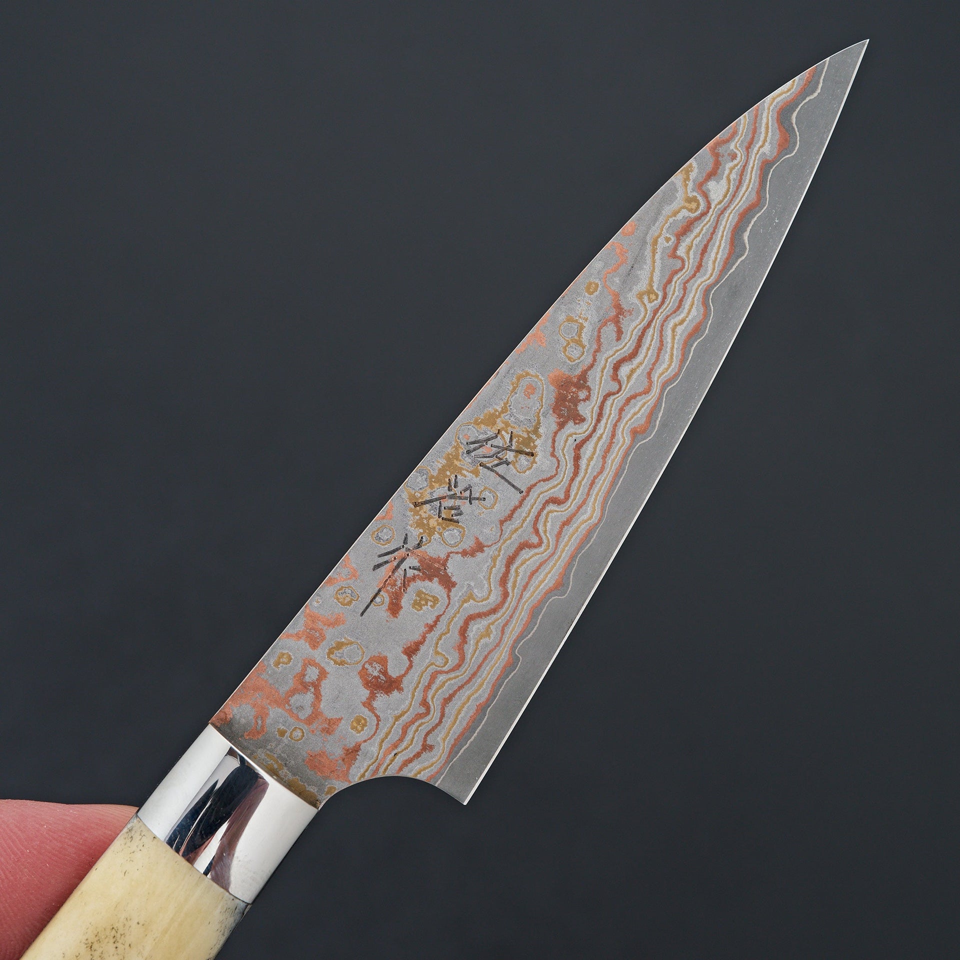 Saji Yushoku Damascus Petty 90mm-Knife-Nakaya-Carbon Knife Co