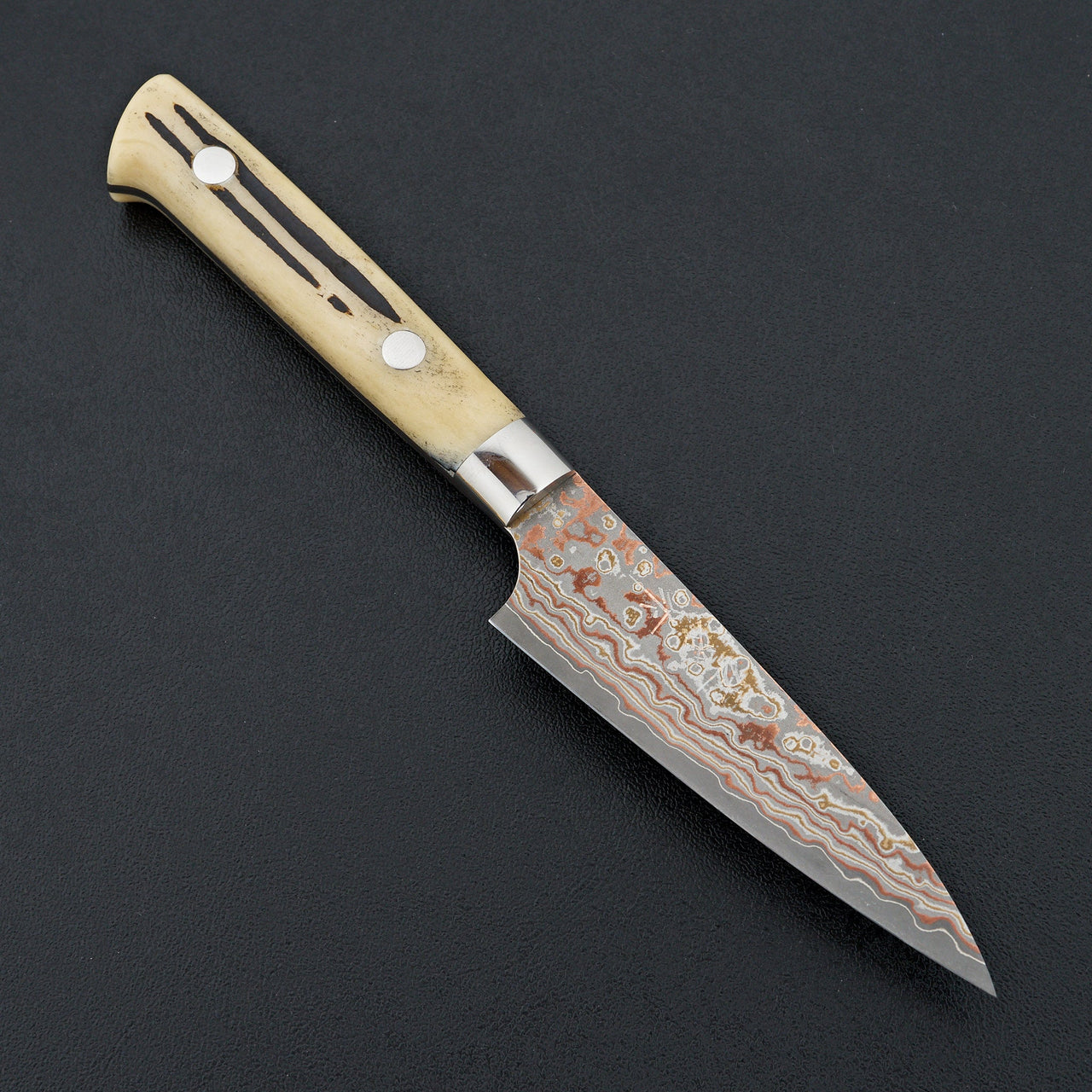 Saji Yushoku Damascus Petty 90mm-Knife-Nakaya-Carbon Knife Co