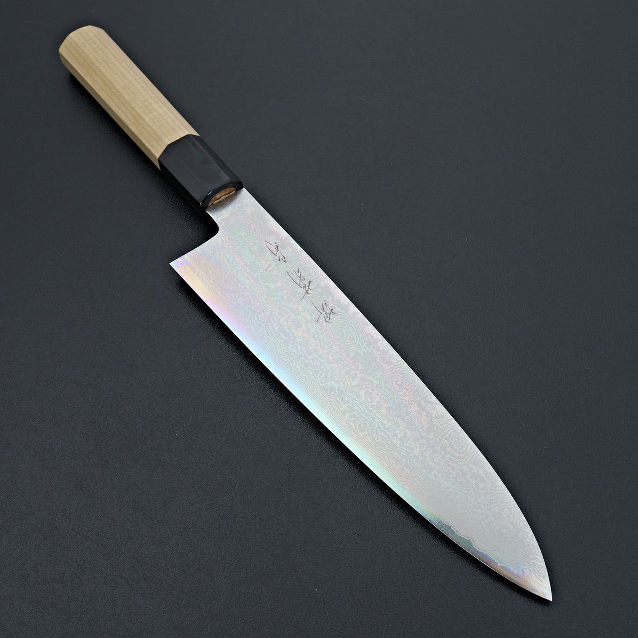 Sakai Kikumori Ginsan Damascus Gyuto 210mm-Knife-Sakai Kikumori-Carbon Knife Co