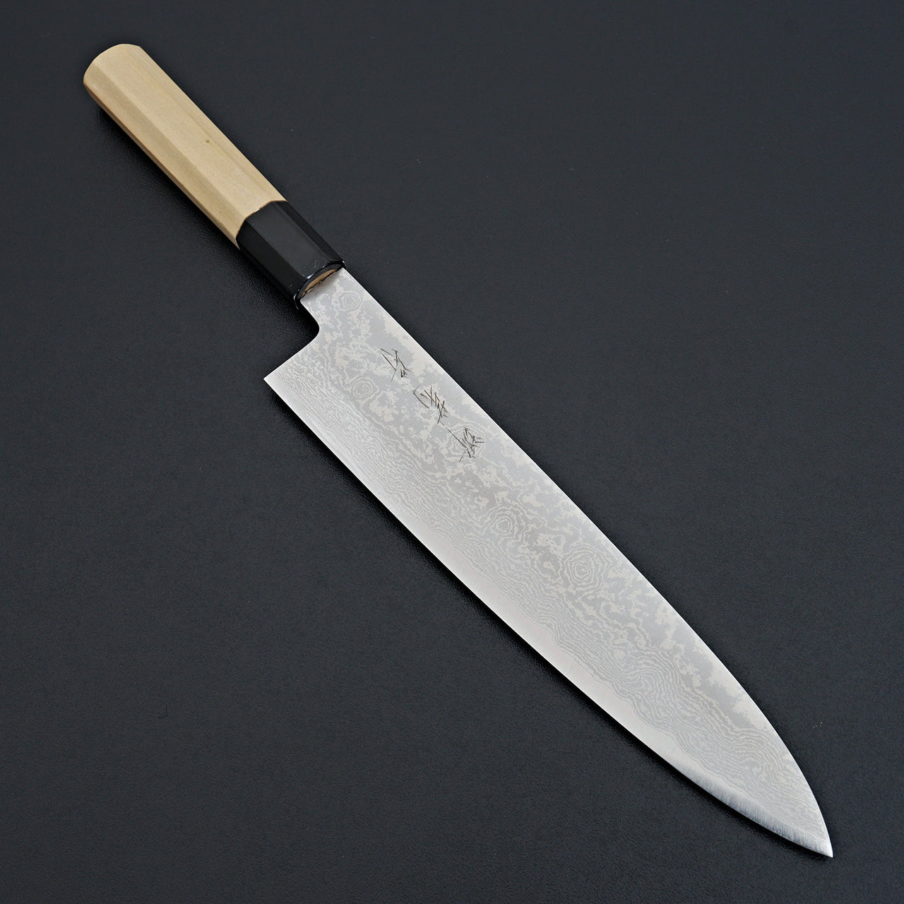 Sakai Kikumori Ginsan Damascus Gyuto 240mm-Knife-Sakai Kikumori-Carbon Knife Co