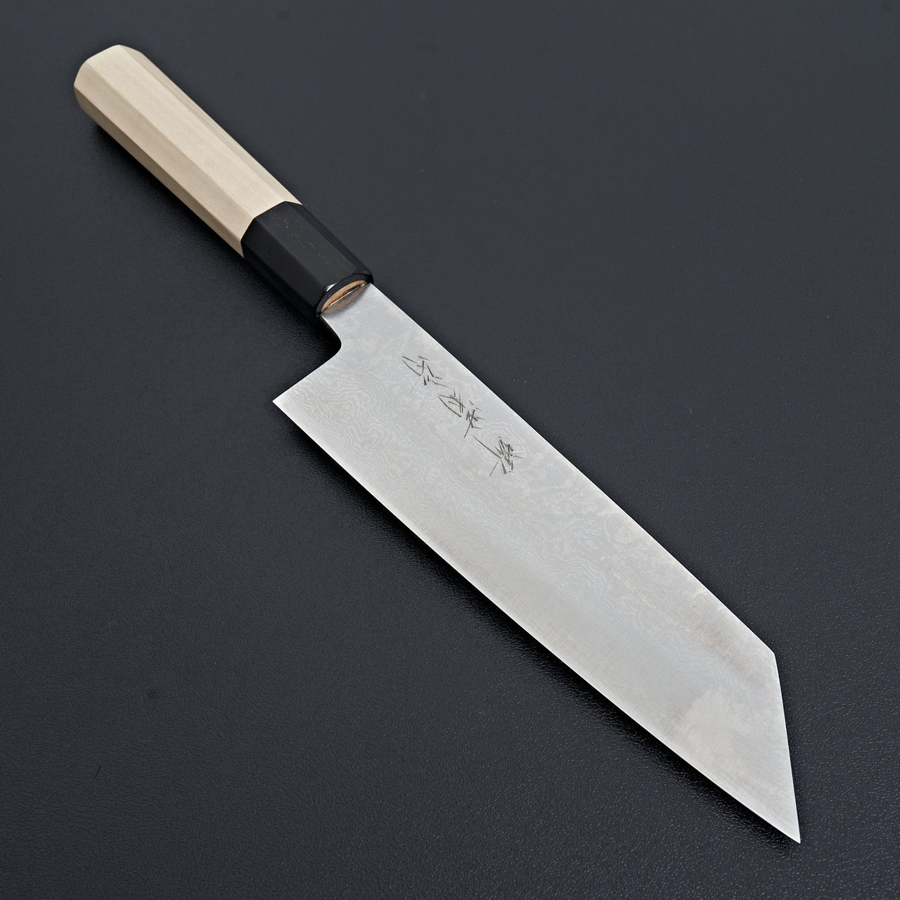 Sakai Kikumori Ginsan Damascus Kiritsuke Santoku 180mm-Knife-Sakai Kikumori-Carbon Knife Co