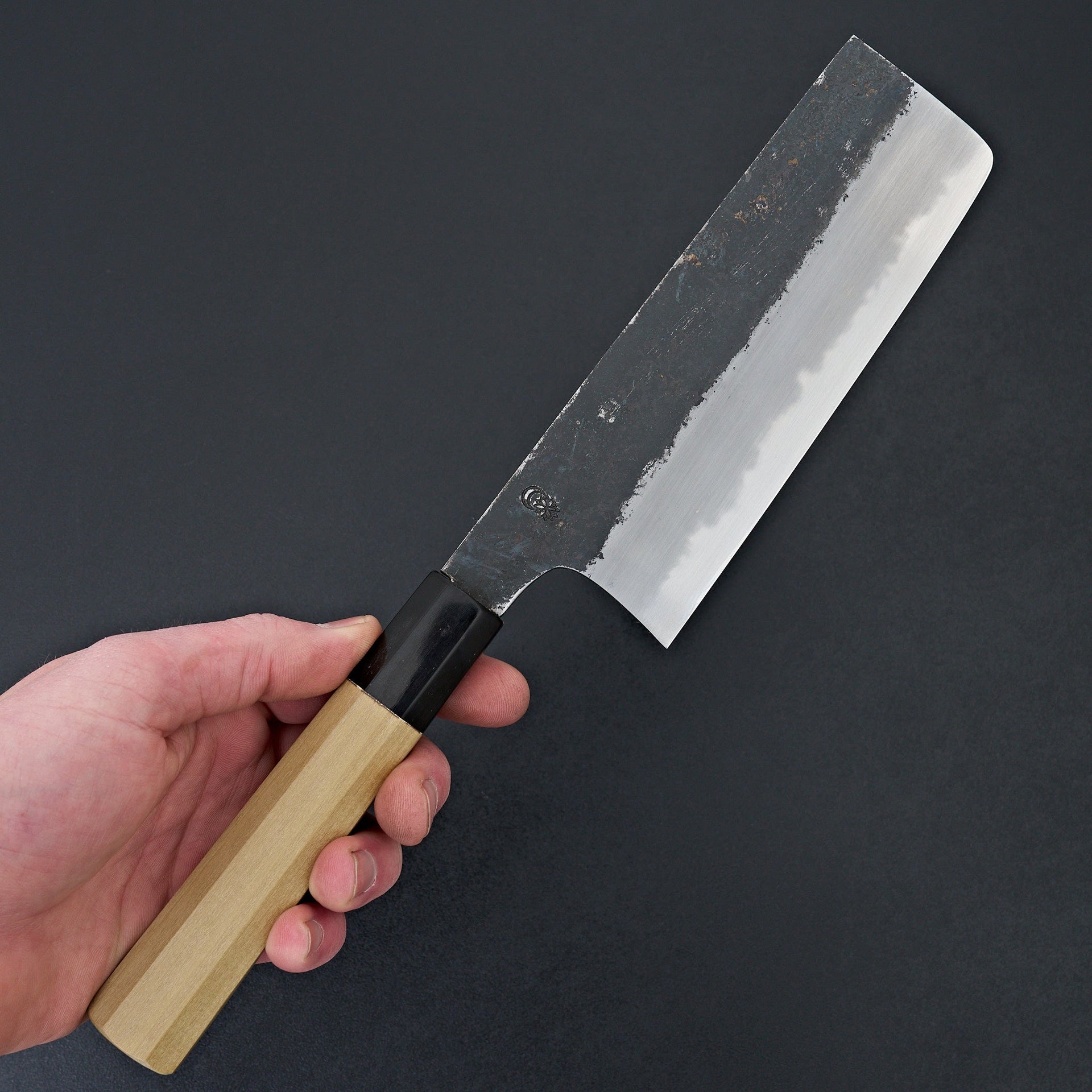Sakai Kikumori Kikuzuki Kuro Nakiri 180mm-Knife-Sakai Kikumori-Carbon Knife Co