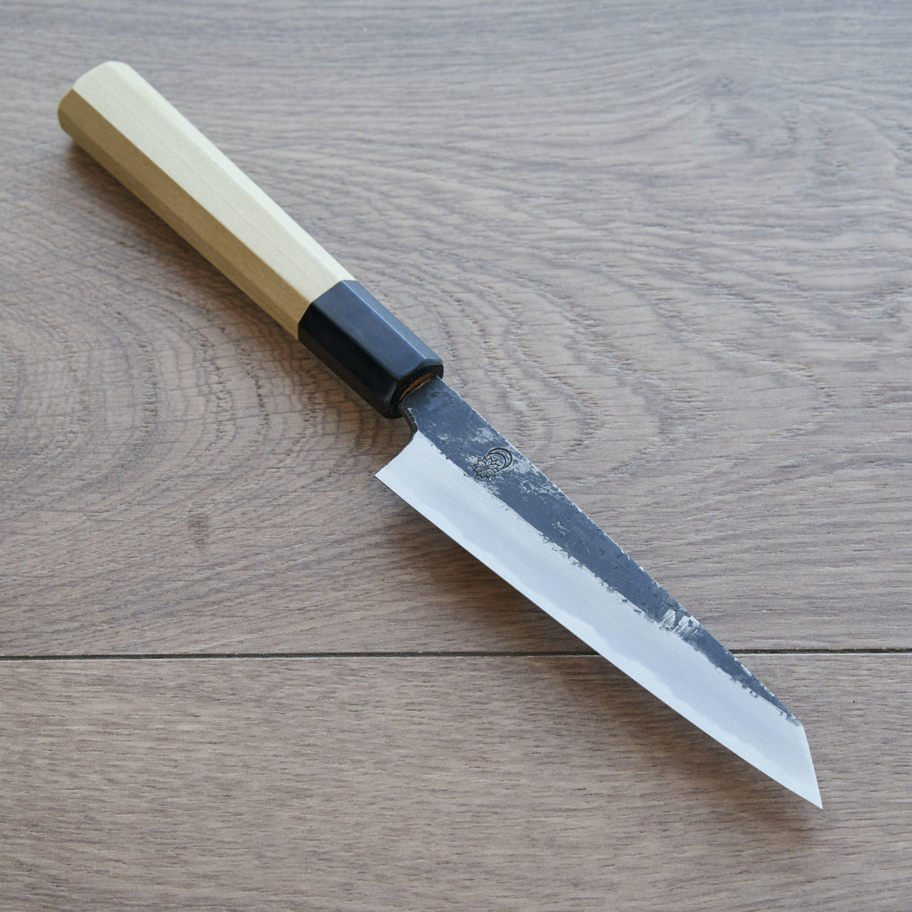 Sakai Kikumori Kikuzuki Kurouchi Kiritsuke Petty 135mm-Knife-Sakai Kikumori-Carbon Knife Co