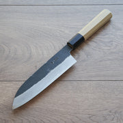 Sakai Kikumori Kikuzuki Kurouchi Santoku 180mm-Knife-Sakai Kikumori-Carbon Knife Co