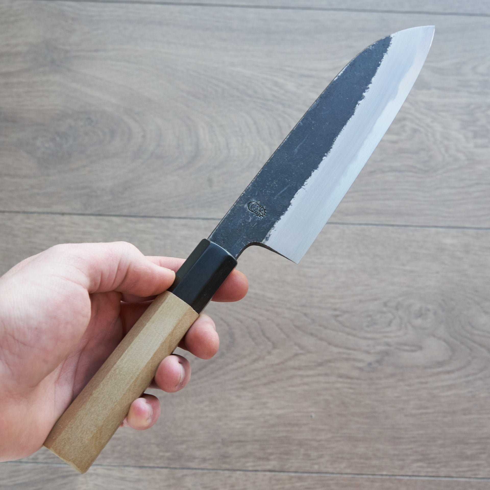 Sakai Kikumori Kikuzuki Kurouchi Santoku 180mm-Knife-Sakai Kikumori-Carbon Knife Co