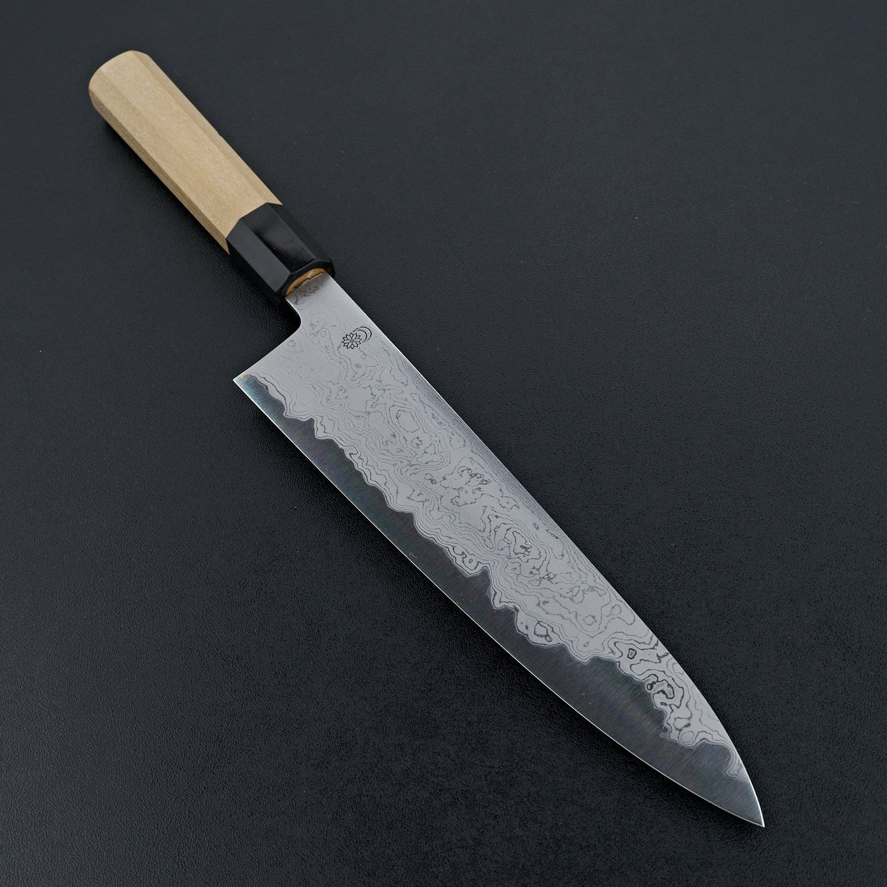 Sakai Kikumori Kikuzuki Uzu Blue #1 Damascus Gyuto 240mm-Knife-Sakai Kikumori-Carbon Knife Co