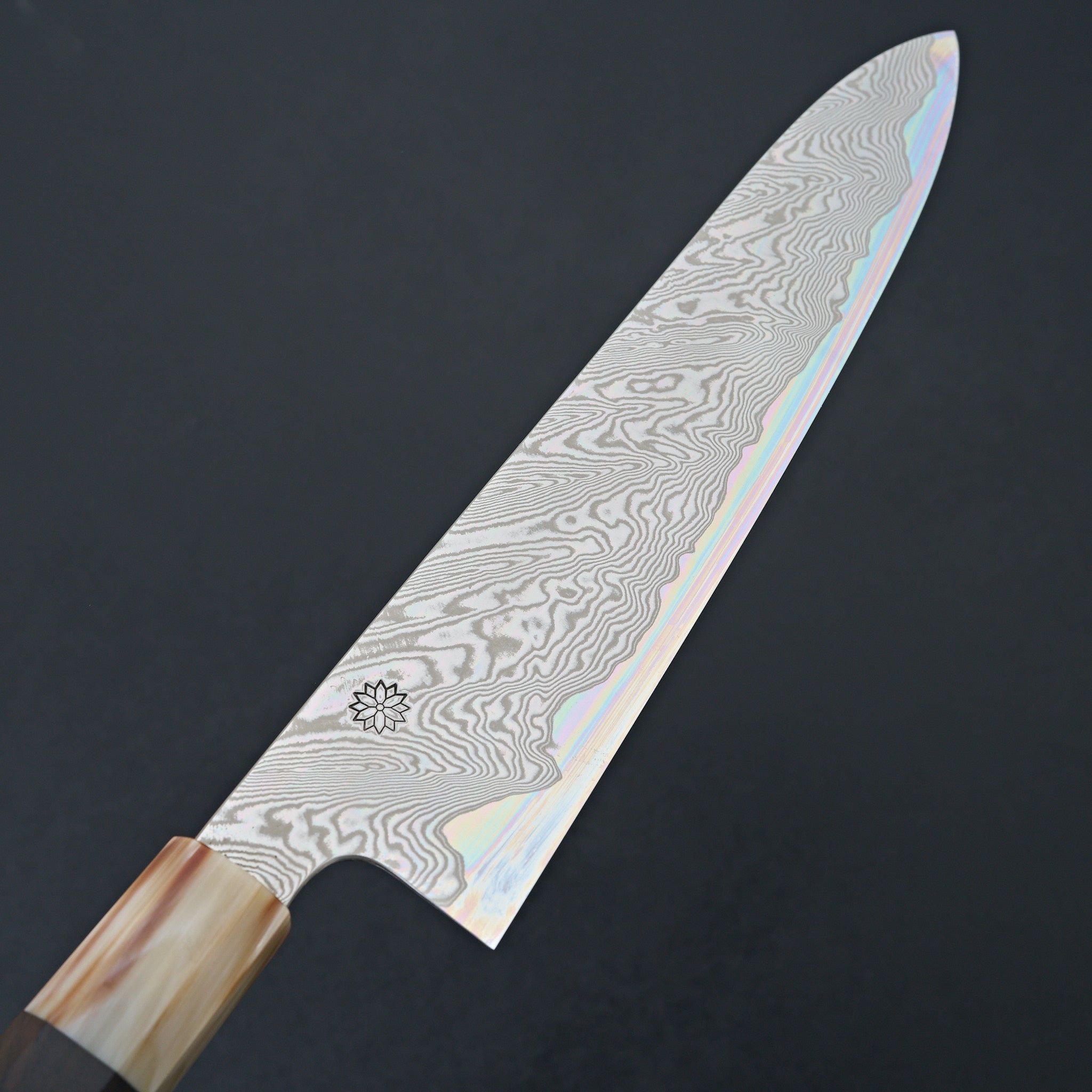 chia様 Sakai Kikumori Minamo ATS-34 Damascus Gyuto 240mm