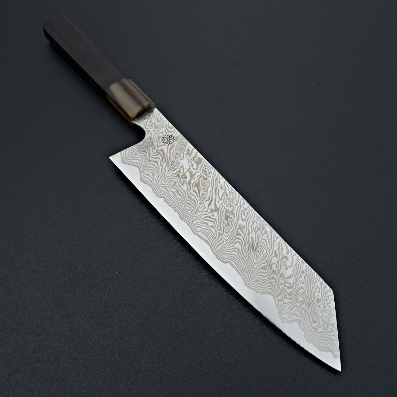 Sakai Kikumori Minamo ATS-34 Damascus Kiritsuke Gyuto 225mm-Knife-Sakai Kikumori-Carbon Knife Co