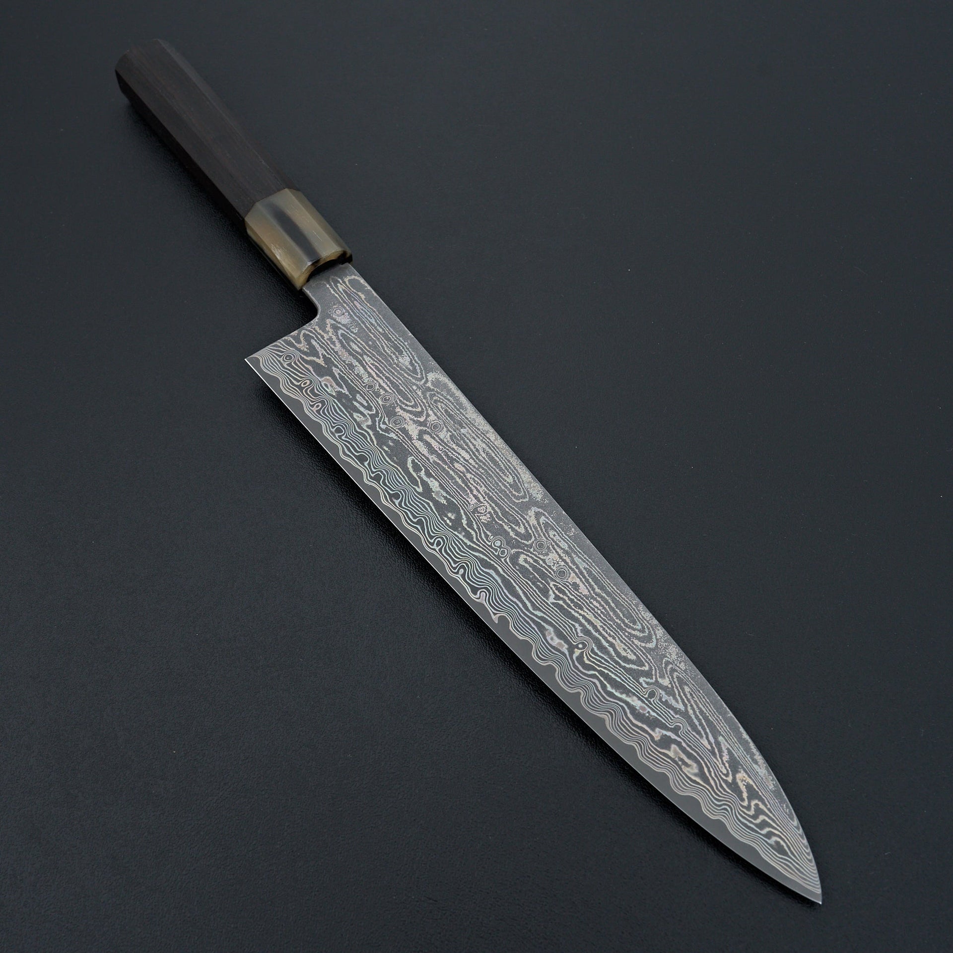 Sakai Kikumori SPG STRIX Damascus Gyuto 240mm-Knife-Sakai Kikumori-Carbon Knife Co