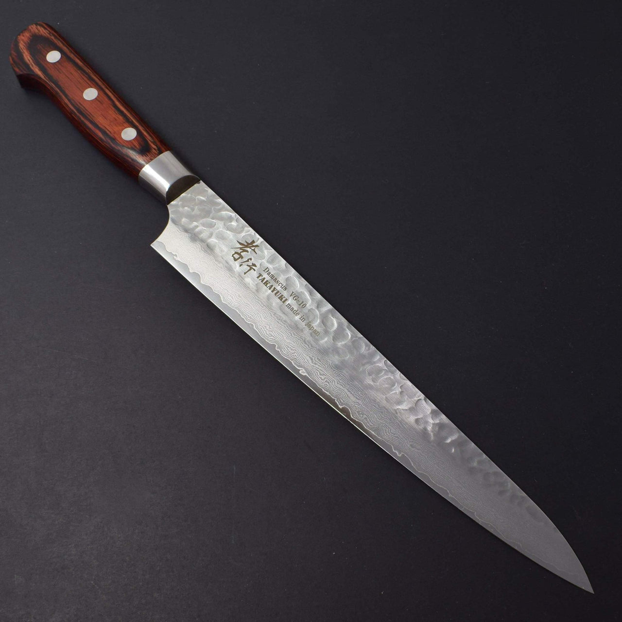 Sakai Takayuki 33 Layer Damascus Sujihiki 240mm-Knife-Sakai Takayuki-Carbon Knife Co